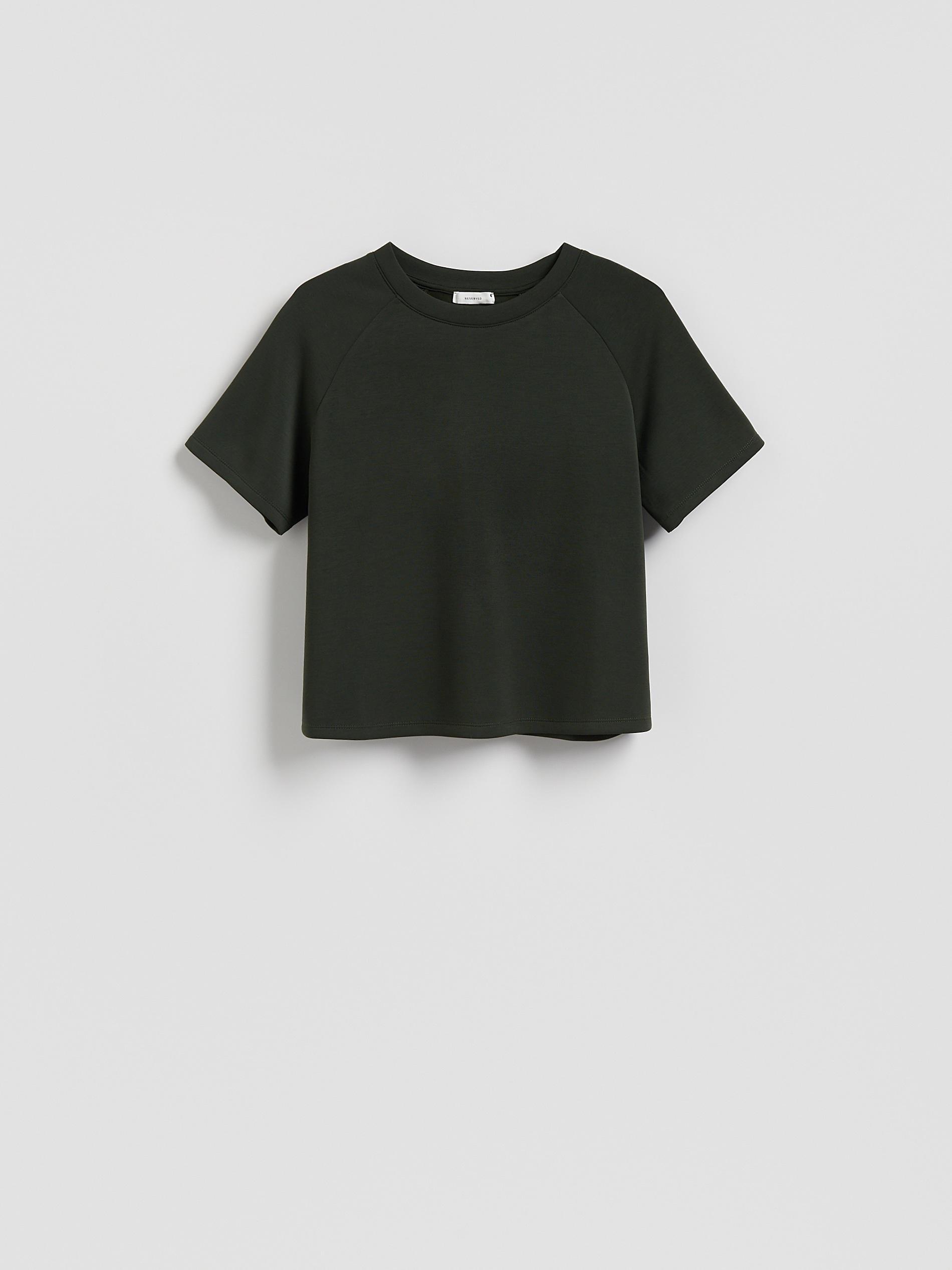 Green Modal Blend T-Shirt, Khaki, large image number 5