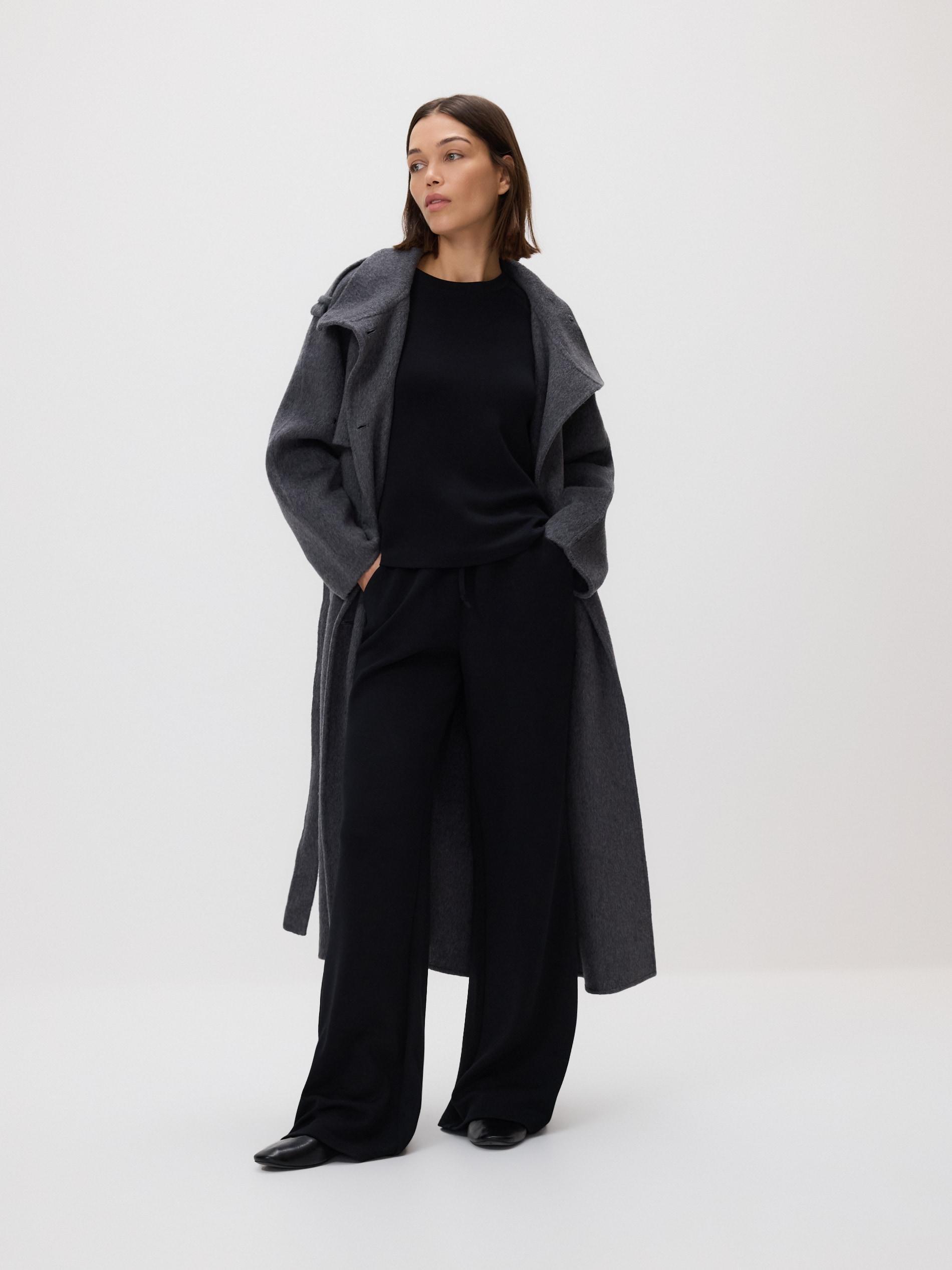 Black Modal Blend T-Shirt, Black, large image number 2