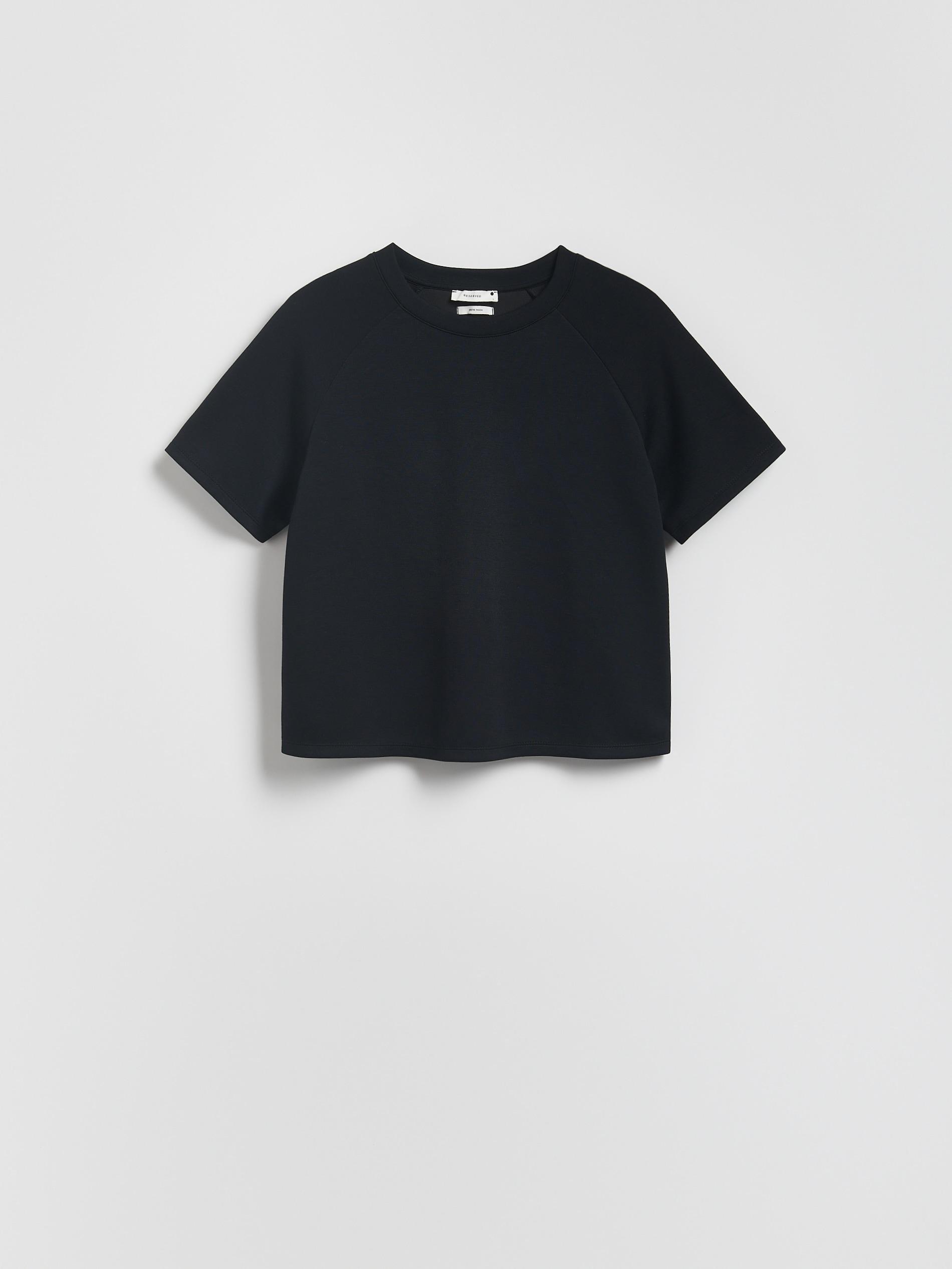 Black Modal Blend T-Shirt, Black, large image number 4