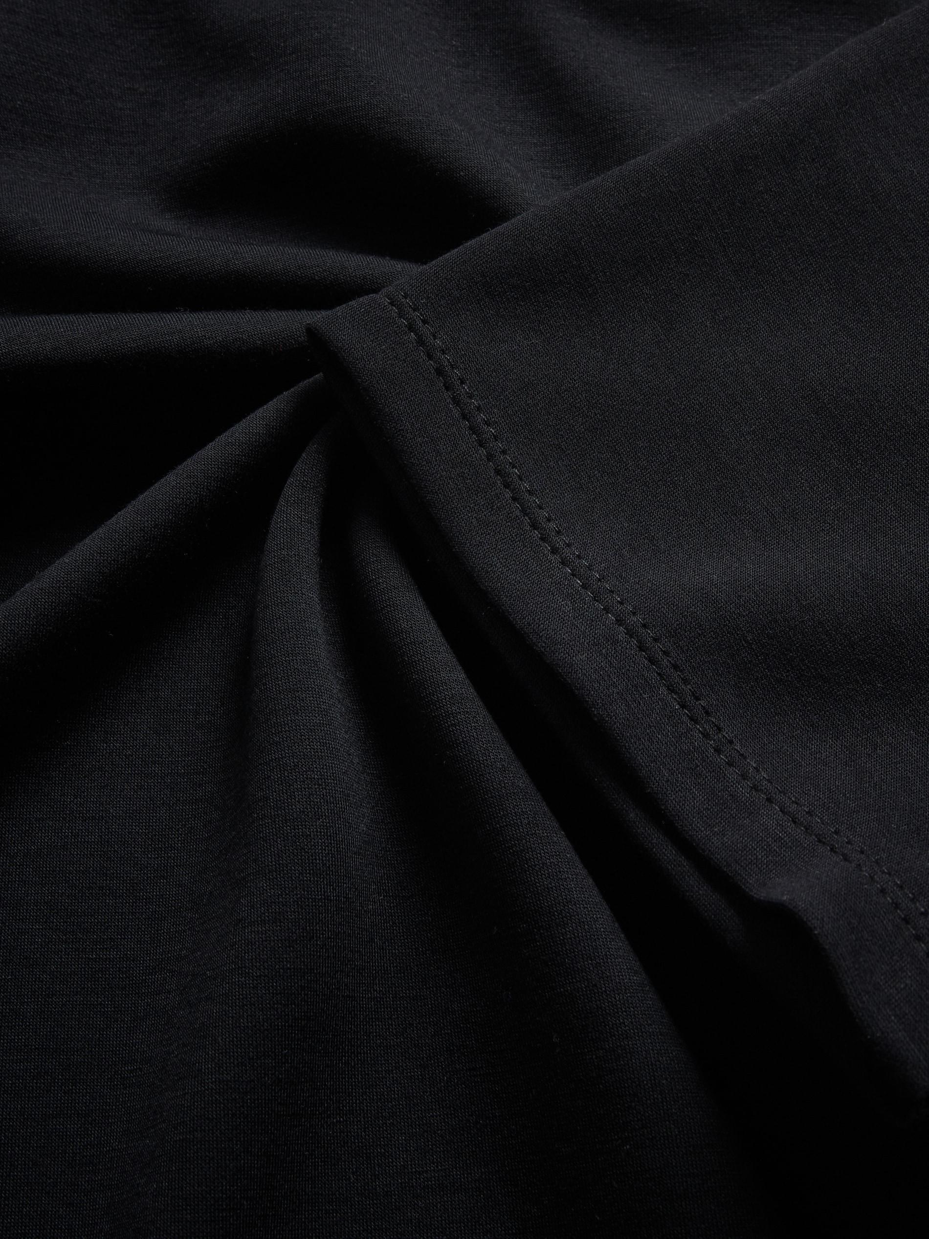 Black Modal Blend T-Shirt, Black, large image number 6