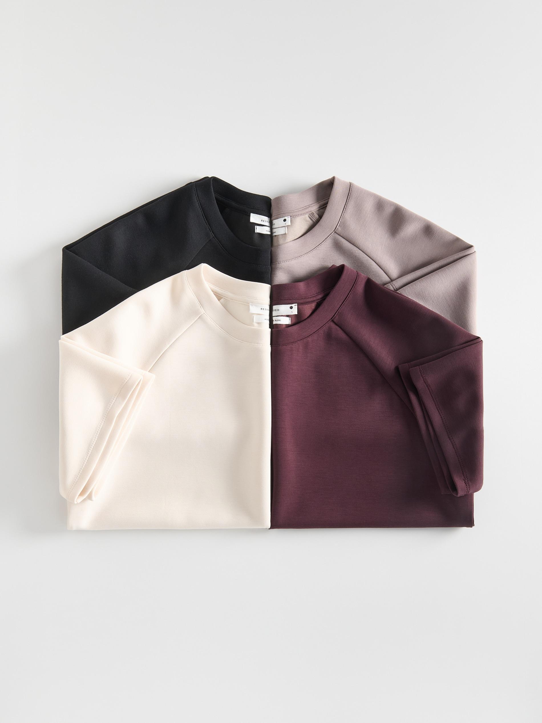 Black Modal Blend T-Shirt, Black, large image number 7