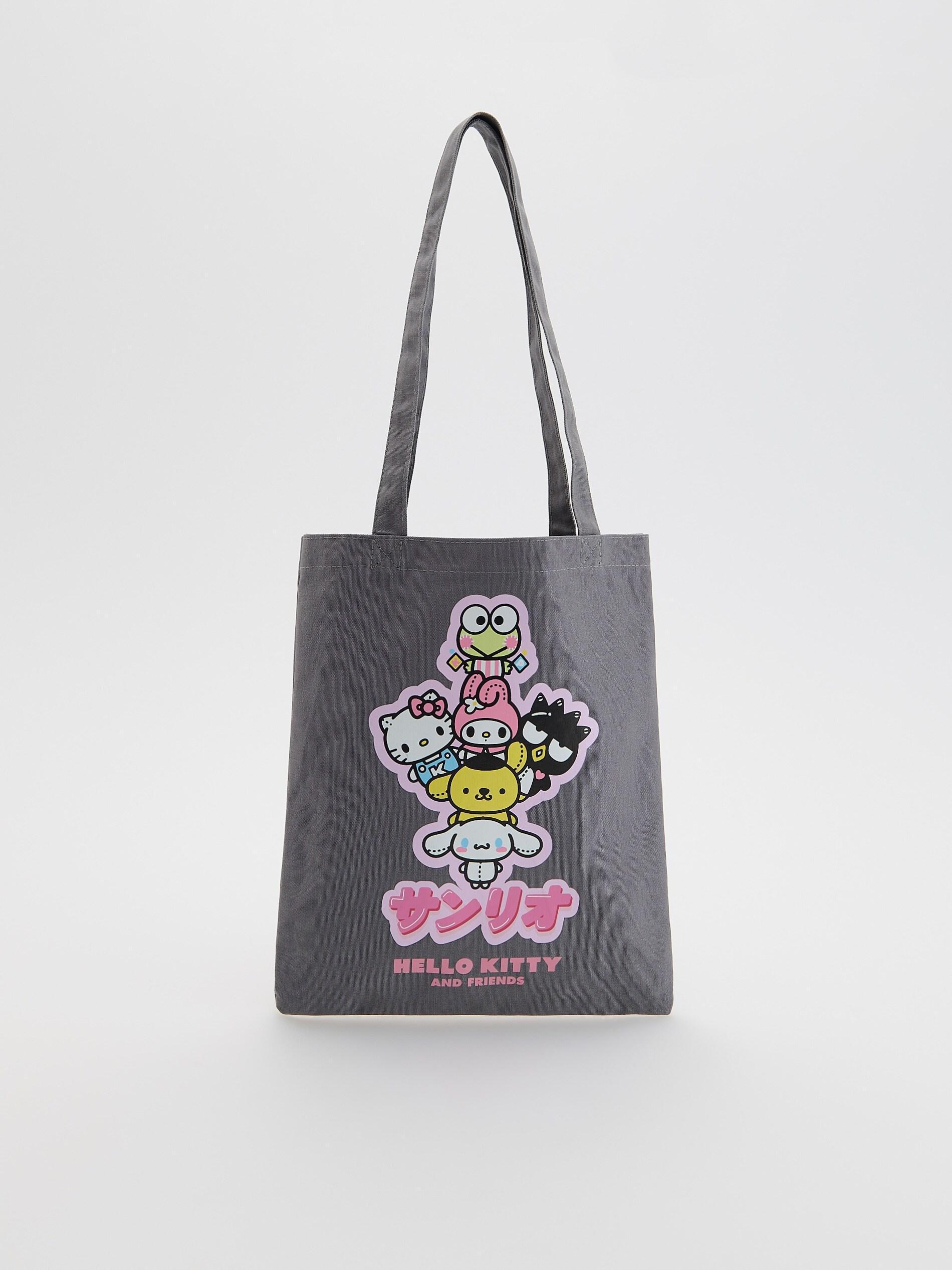 DARK GREY Hello Kitty & Friends fabric bag, Grey, large image number 0