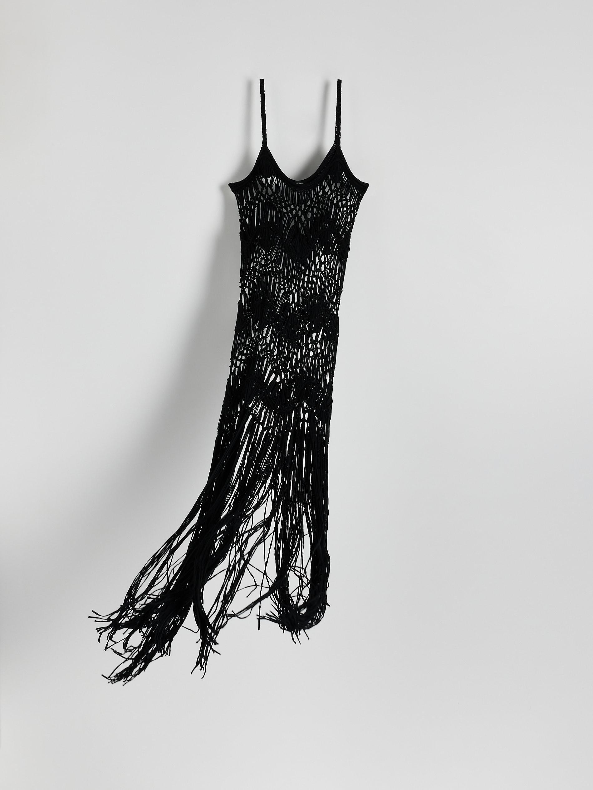 Black Fringes Maxi Beach Kimono, , large image number 2