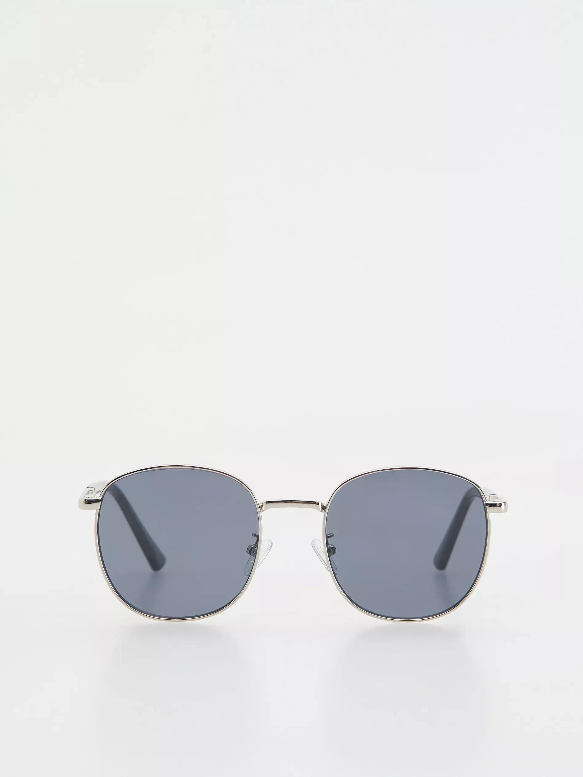 Grey Metal Sunglasses, Silver, large image number 0