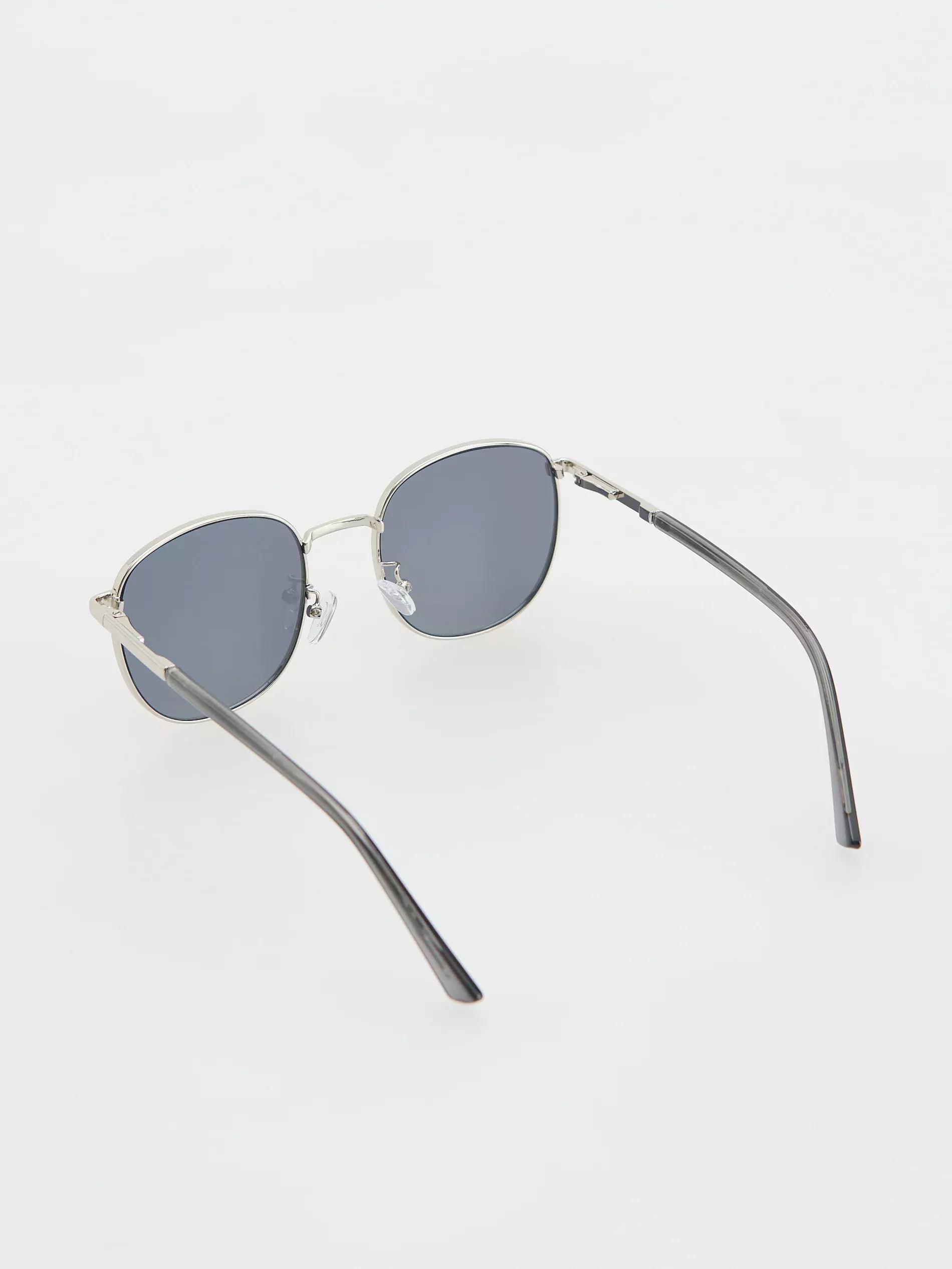 Grey Metal Sunglasses, Silver, large image number 1