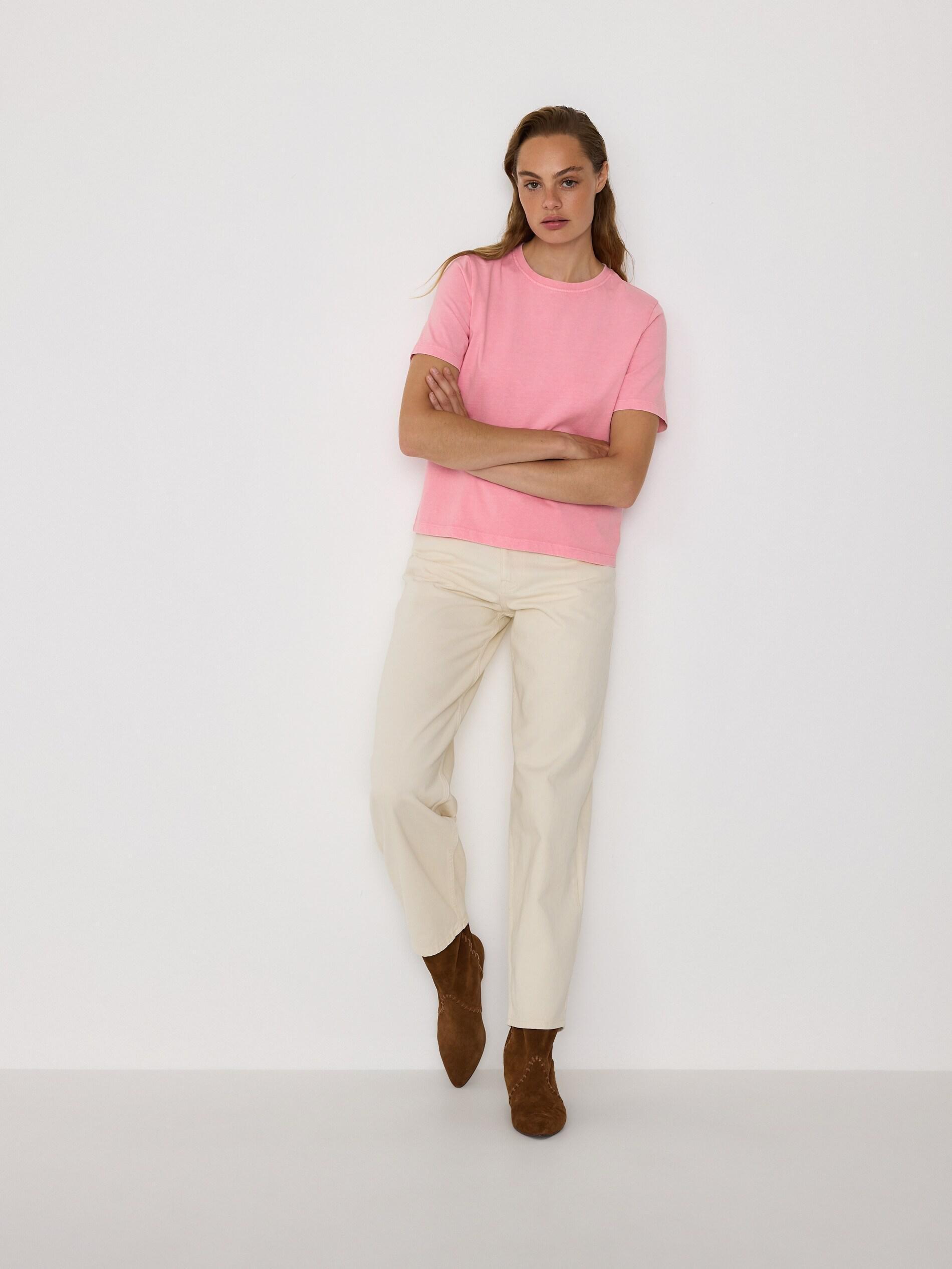 Pink T-Shirt With Wash Effect, Pink, large image number 1