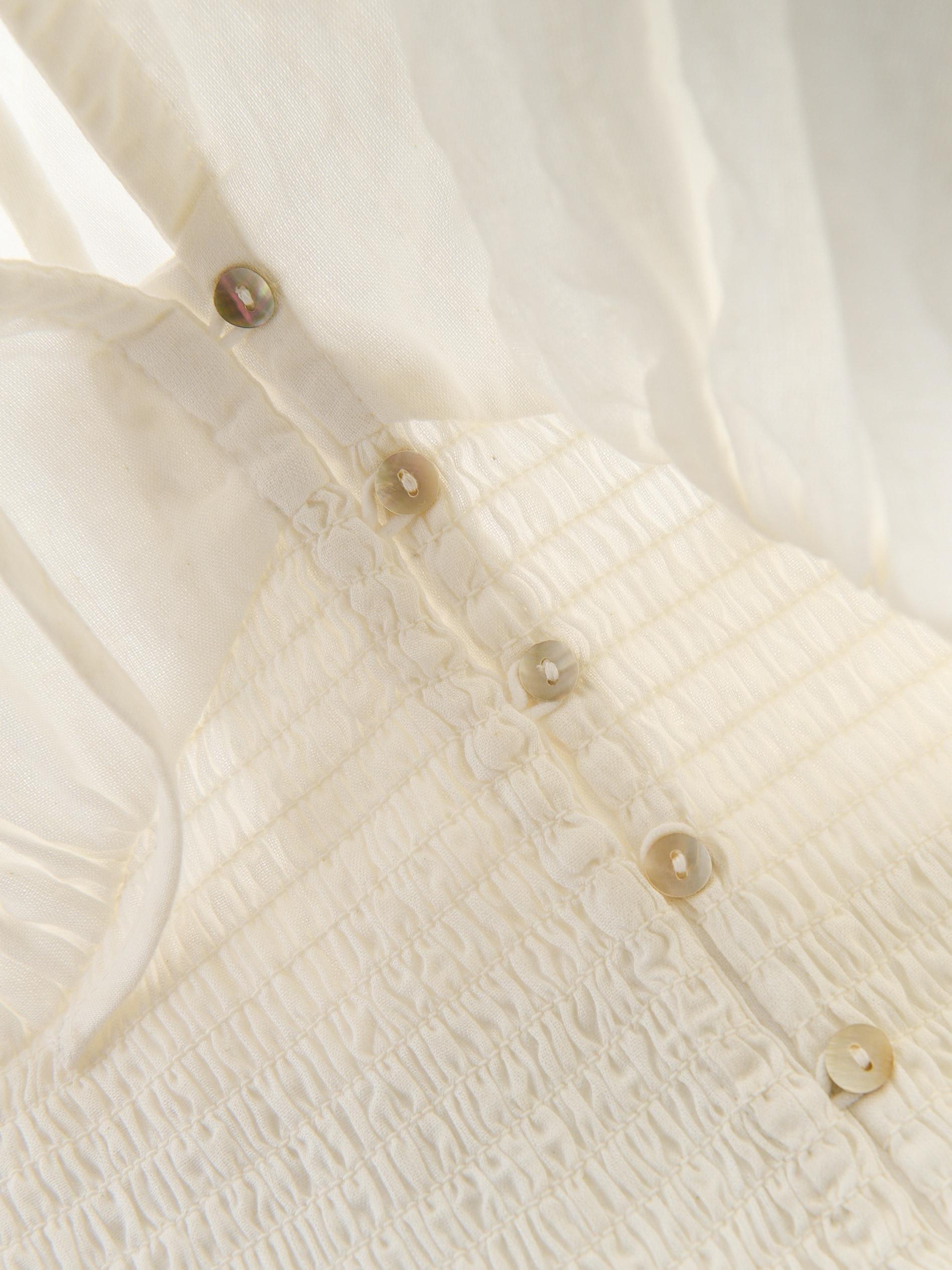 Cream Viscose Blend Blouse, Ivory, large image number 5