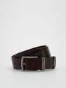Reserved - Brown Plain Leather Belt With Buckle