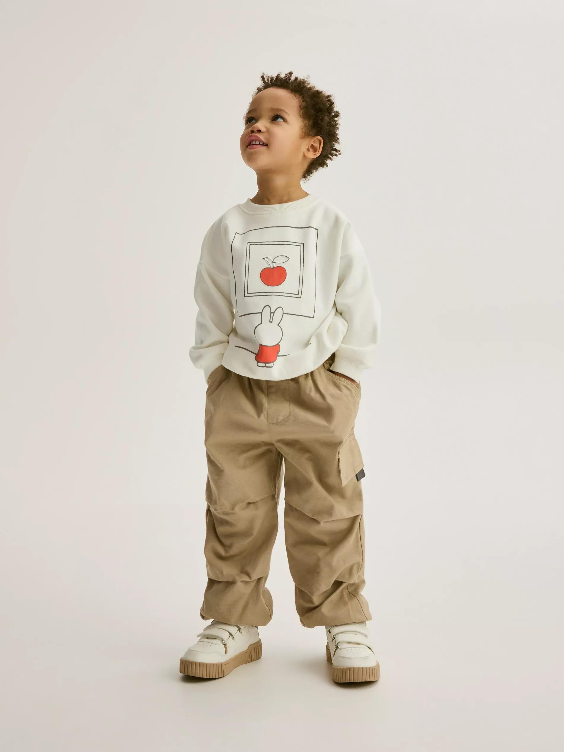 Beige Cargo Joggers, , large image number 0