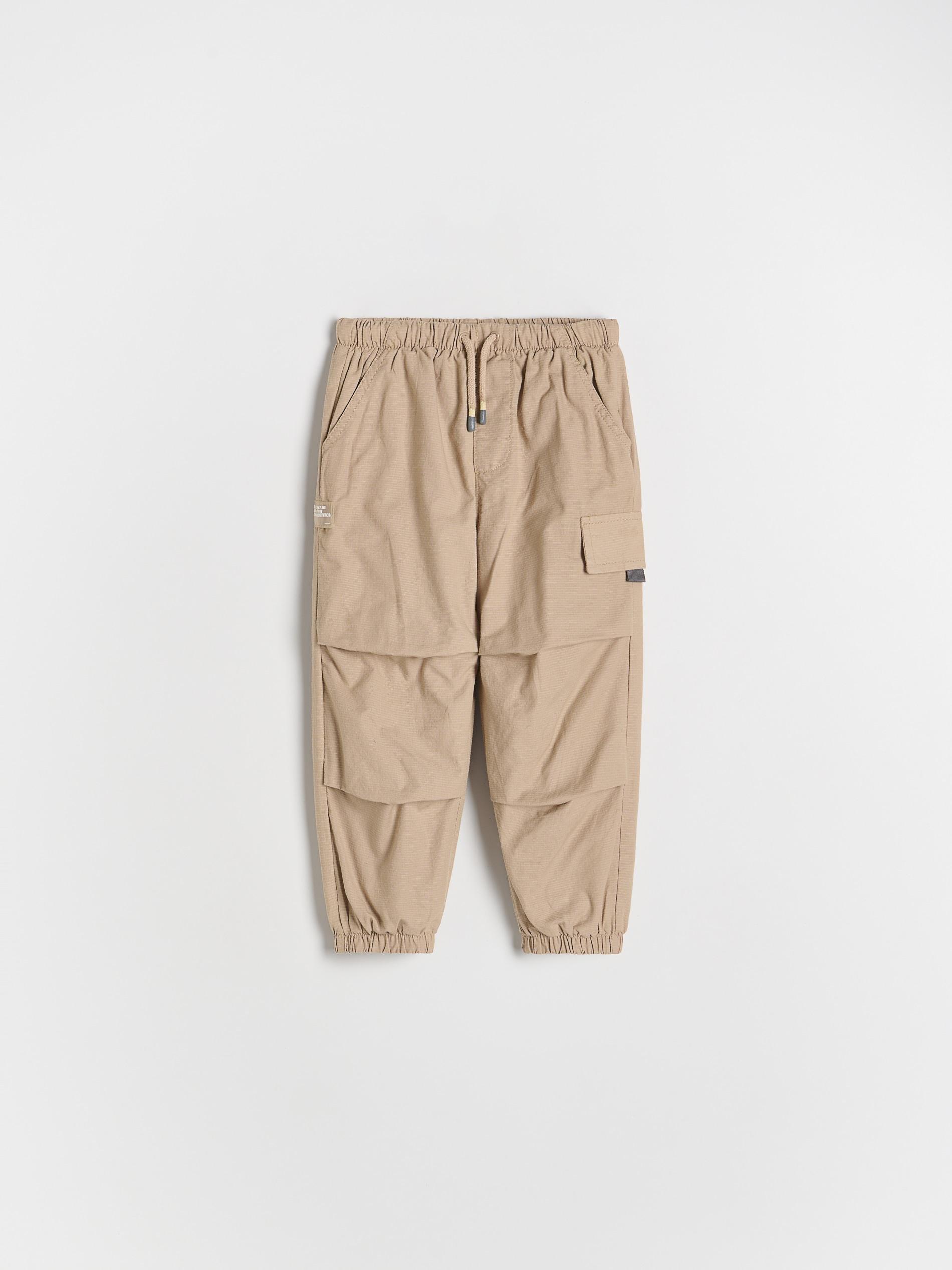 Beige Cargo Joggers, , large image number 1