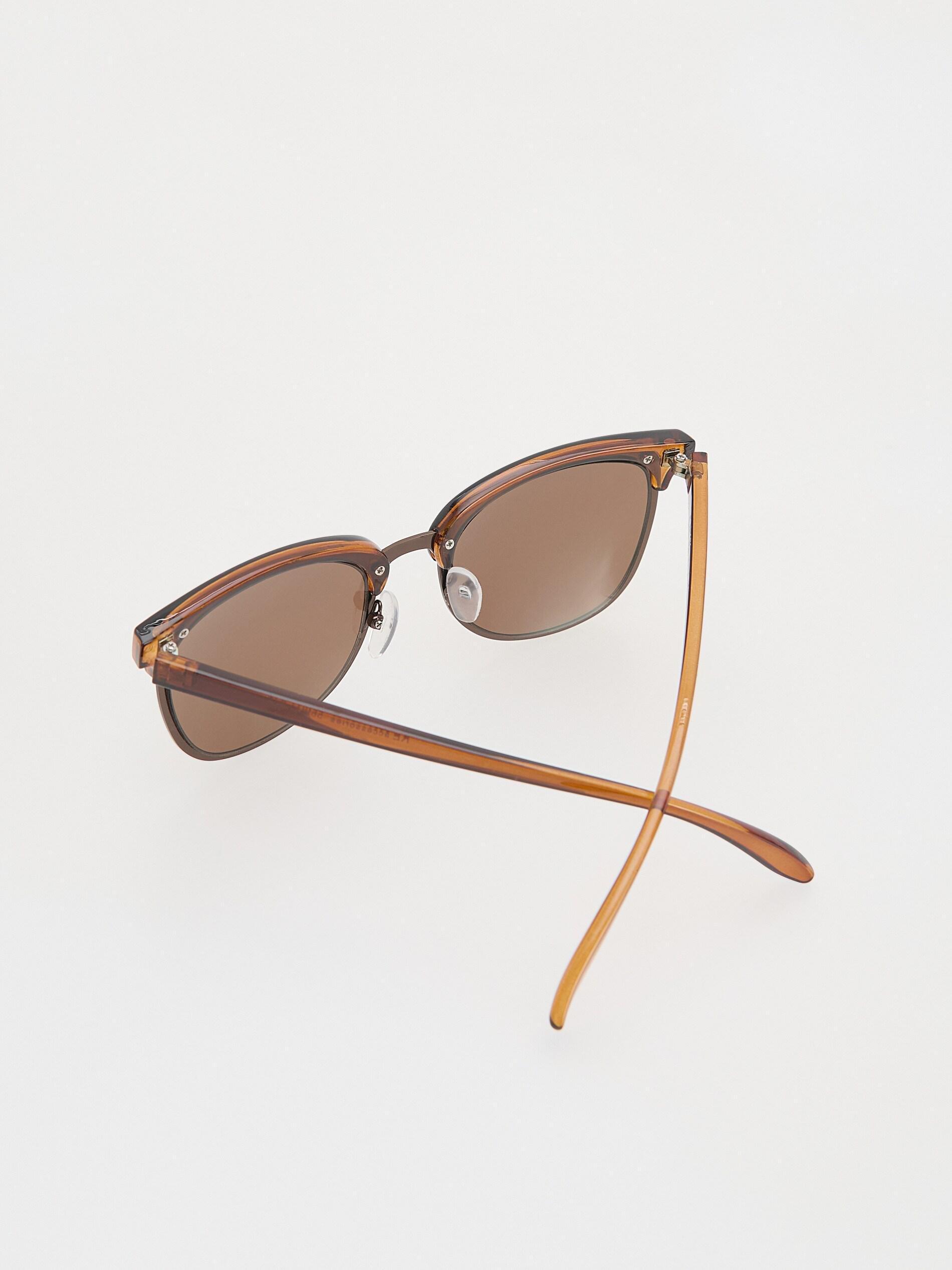 Brown Plastic Sunglasses, Brown, large image number 2