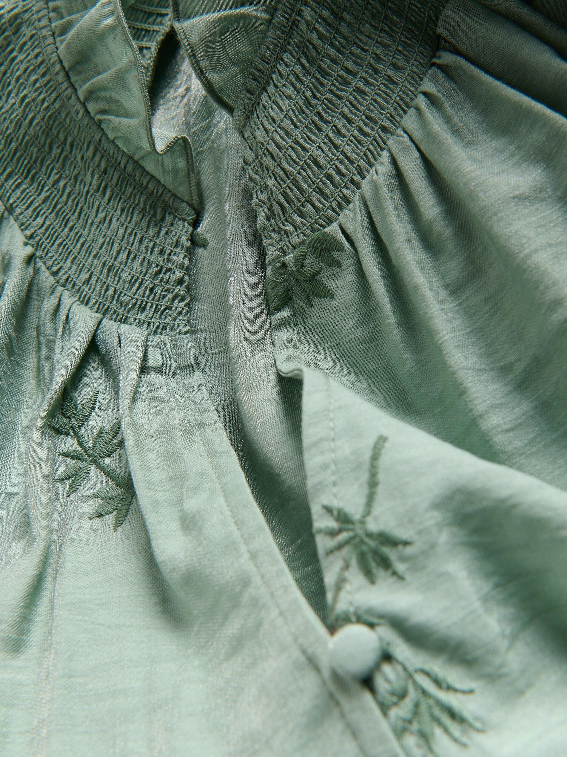 LIGHT GREEN Blouse with embroidery, Green, large image number 5