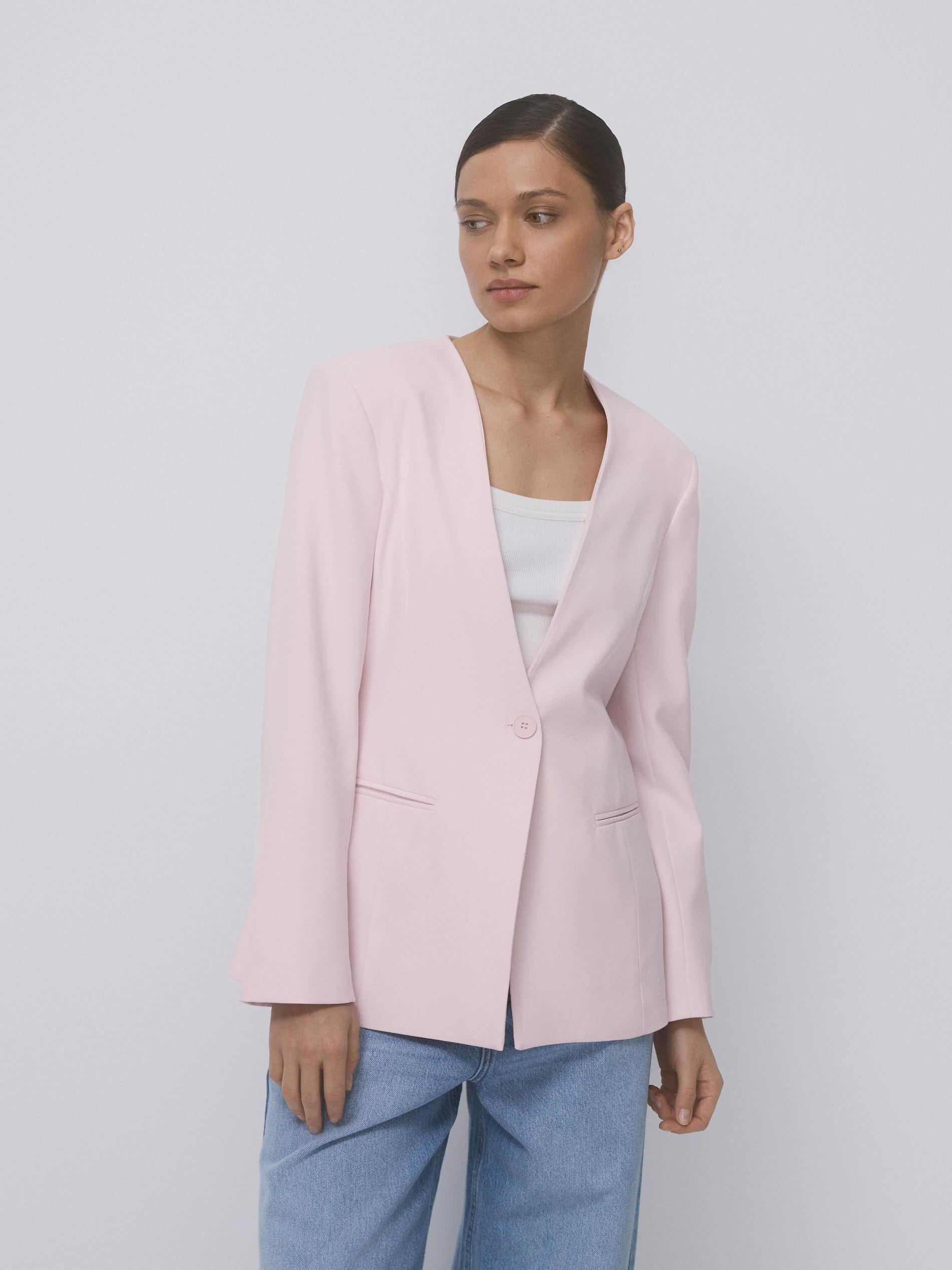 Pink Single-Breasted Blazer, Pink, large image number 1
