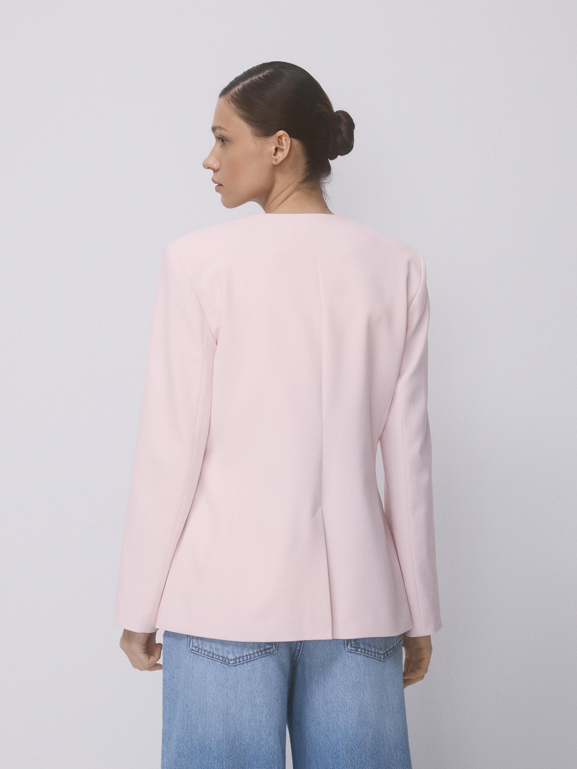 Pink Single-Breasted Blazer, Pink, large image number 3