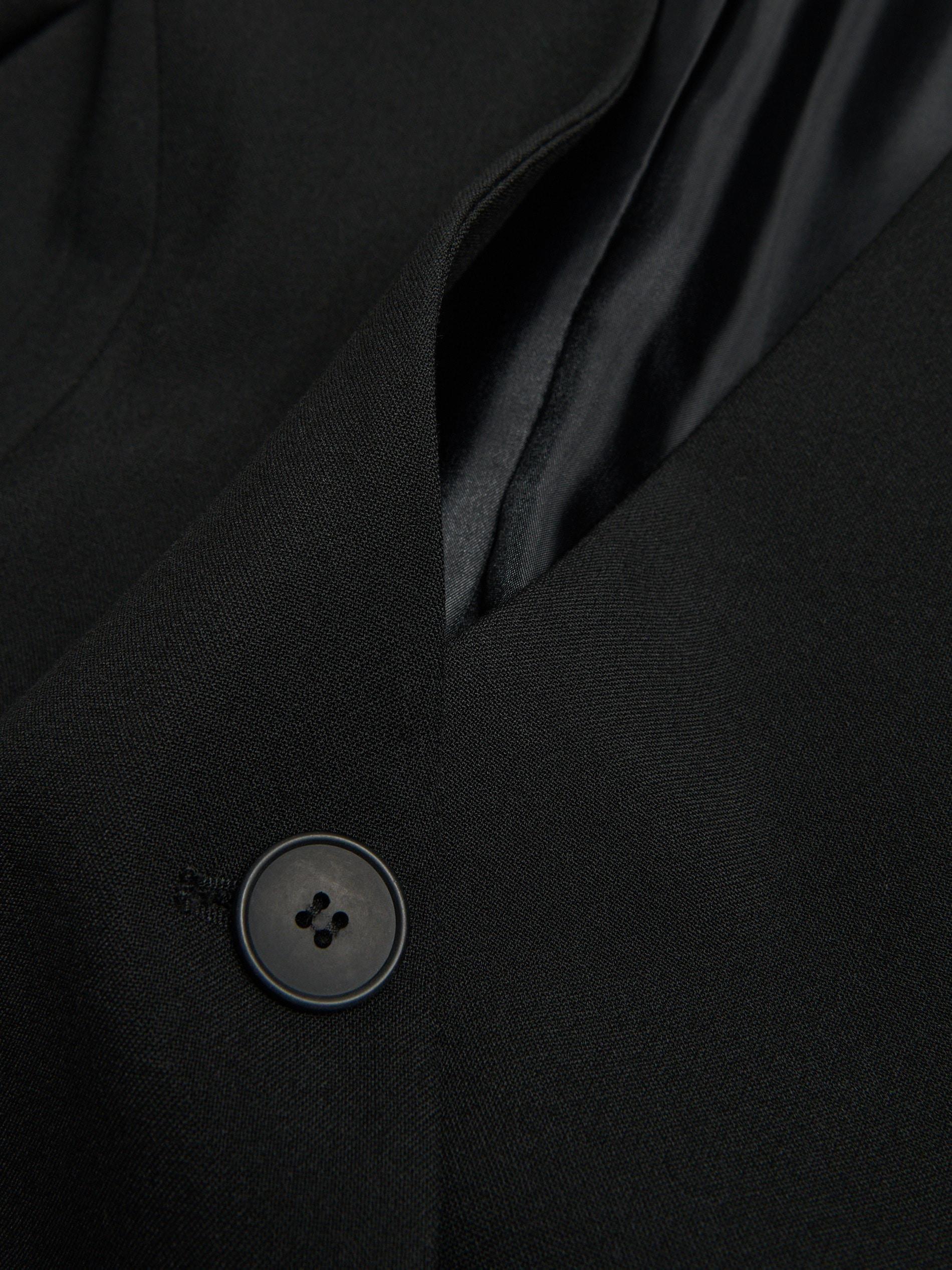 Black Single-Breasted Blazer, Black, medium