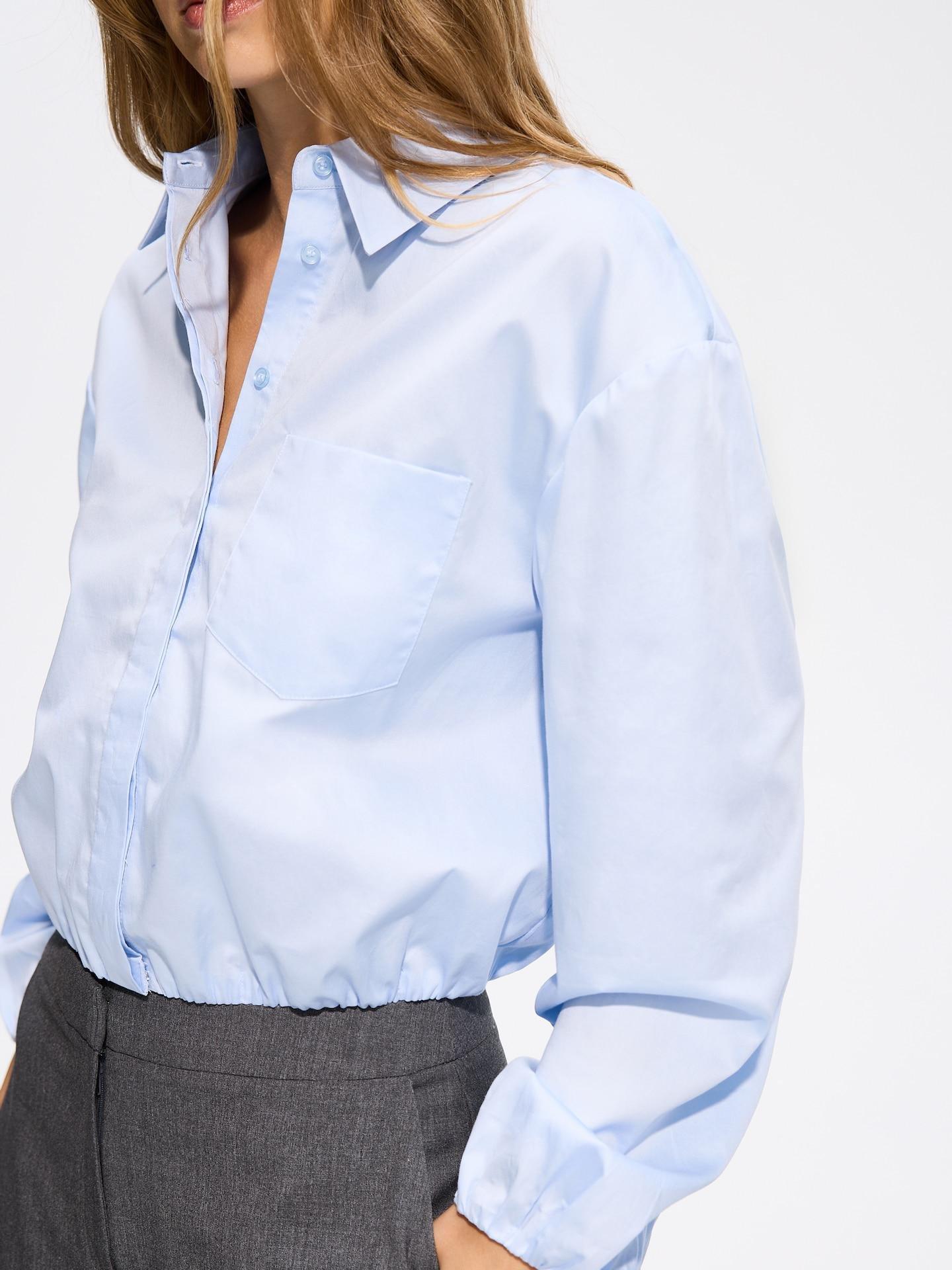 Blue Shirt With Drawcord, Blue, large image number 0