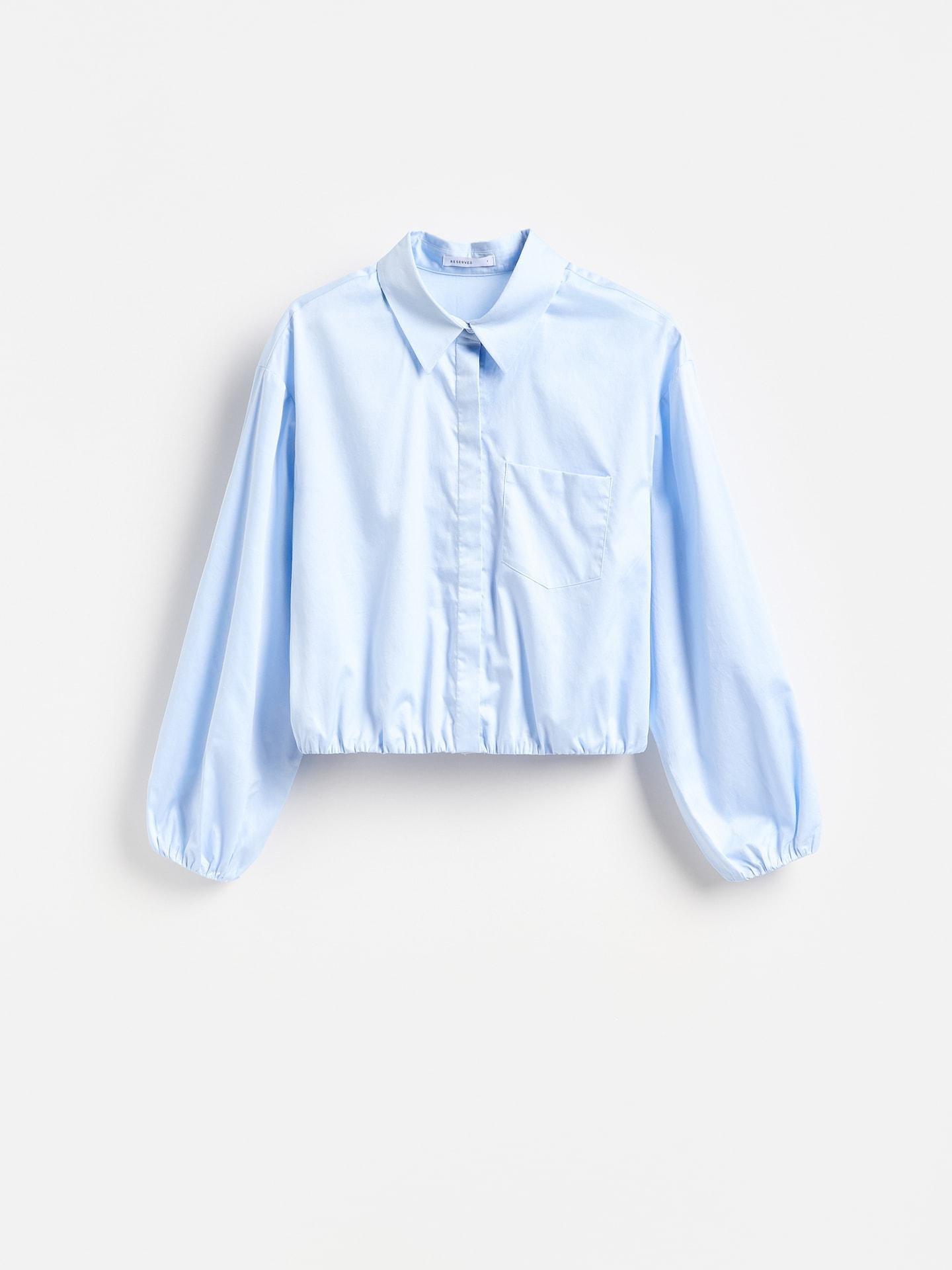 Blue Shirt With Drawcord, Blue, medium