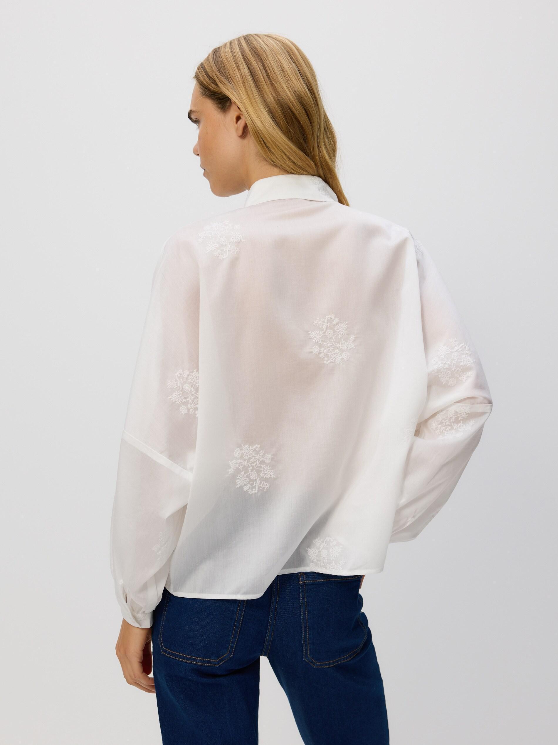 White Shirt With Decorative Embroidery, White, large image number 3