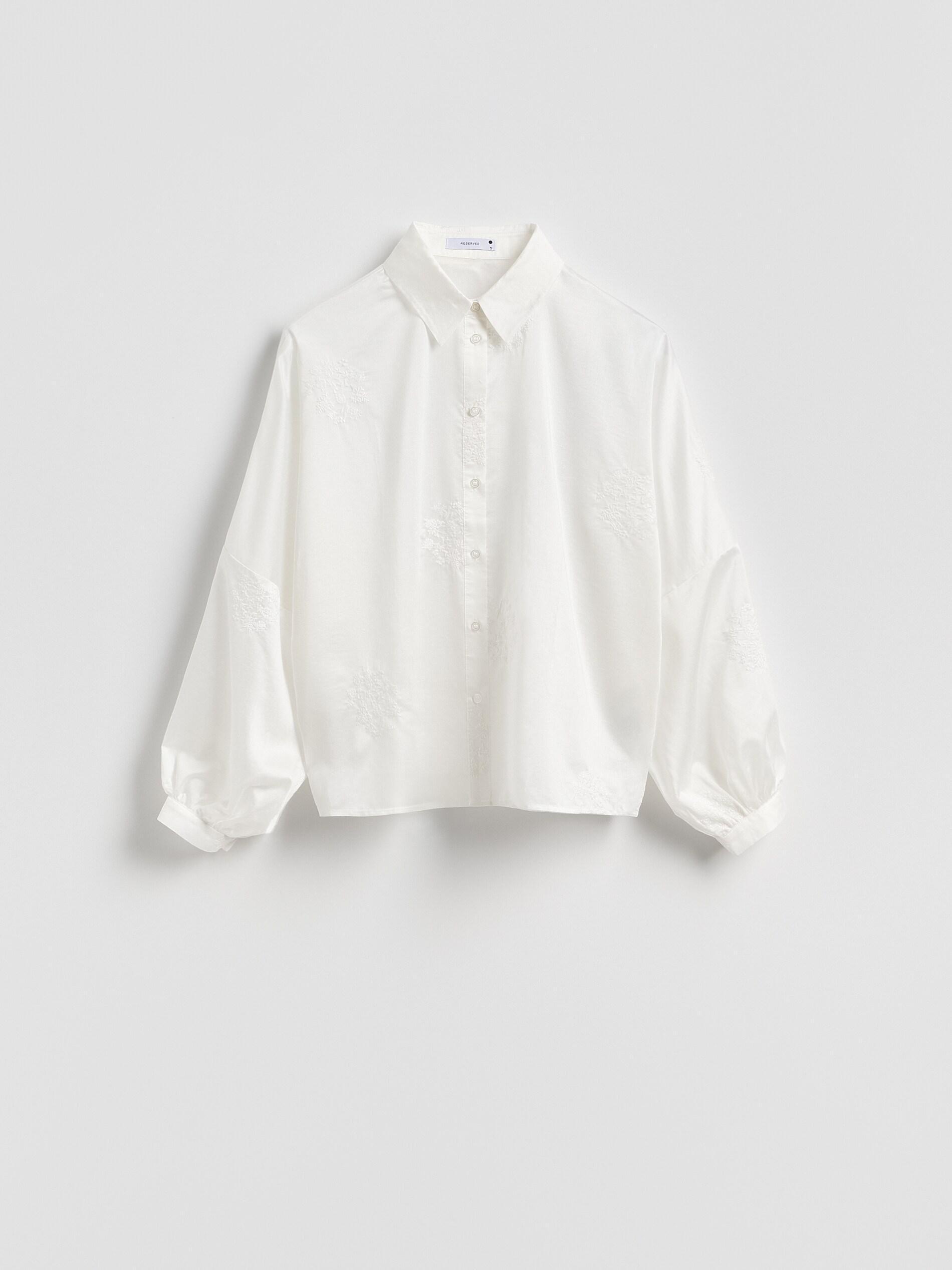 White Shirt With Decorative Embroidery, White, large image number 4