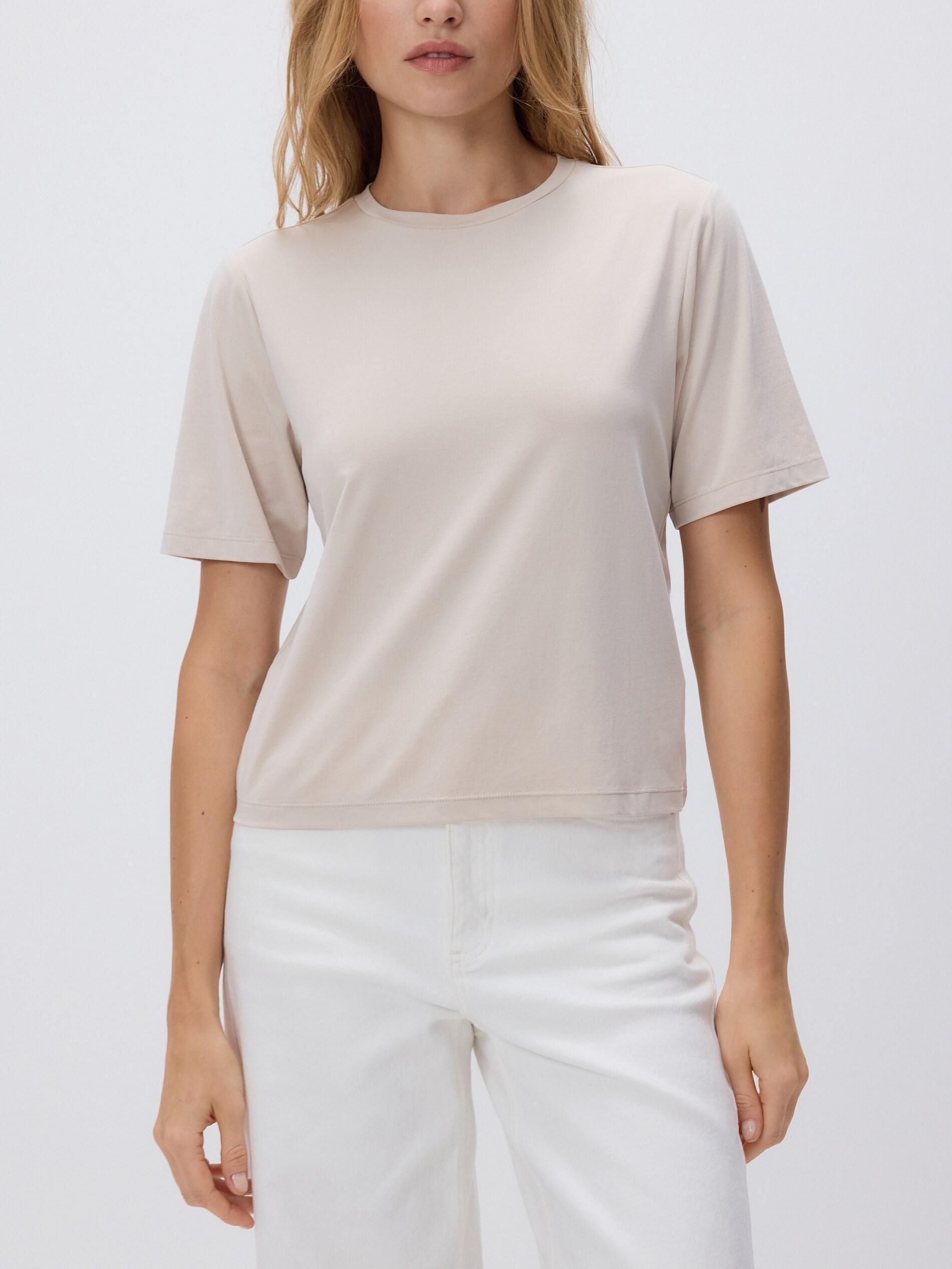 Beige Modal Blend Oversized T-Shirt, Beige, large image number 0