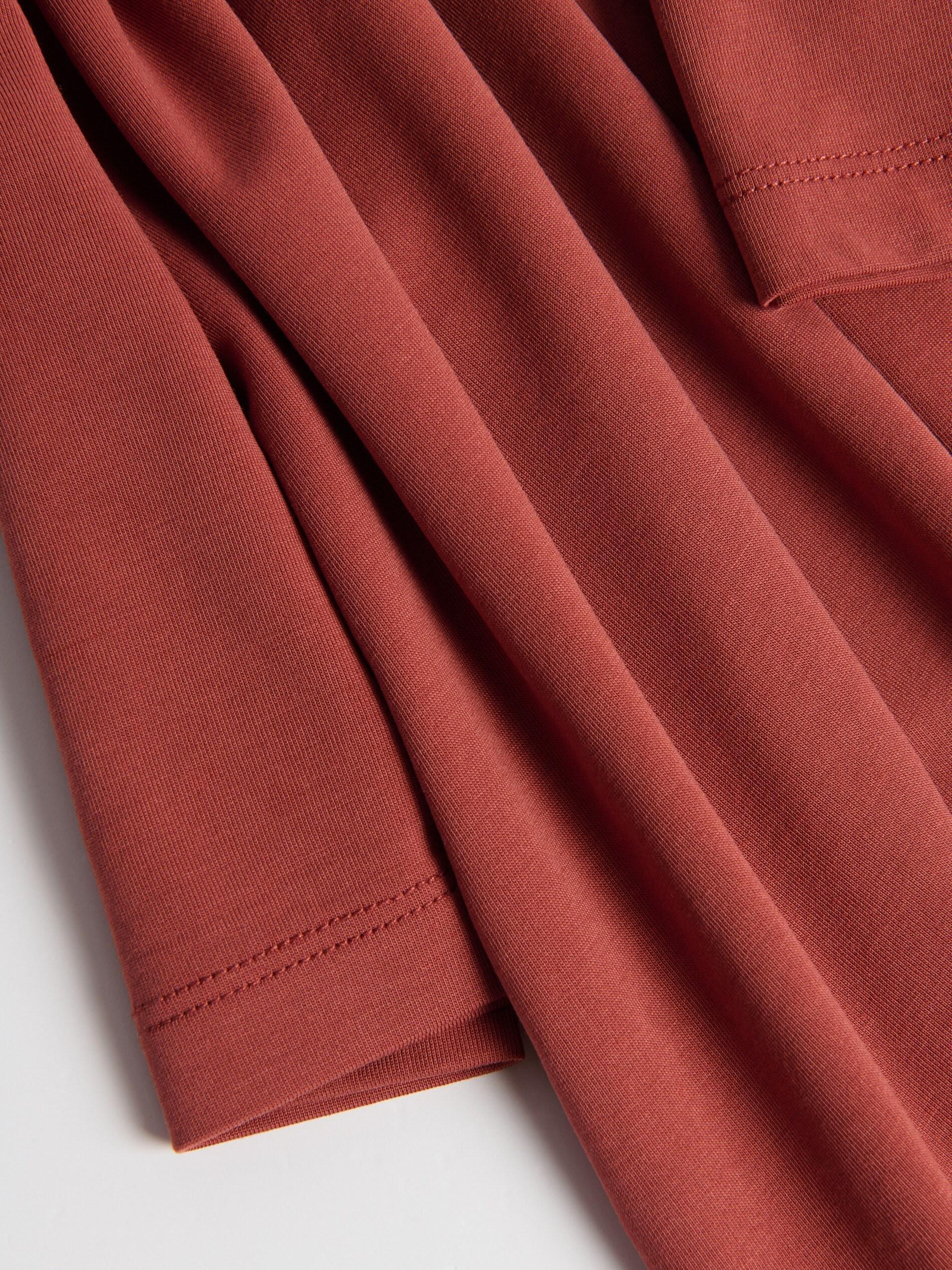 Brown Modal Blend Oversized T-Shirt, Orange, large image number 5