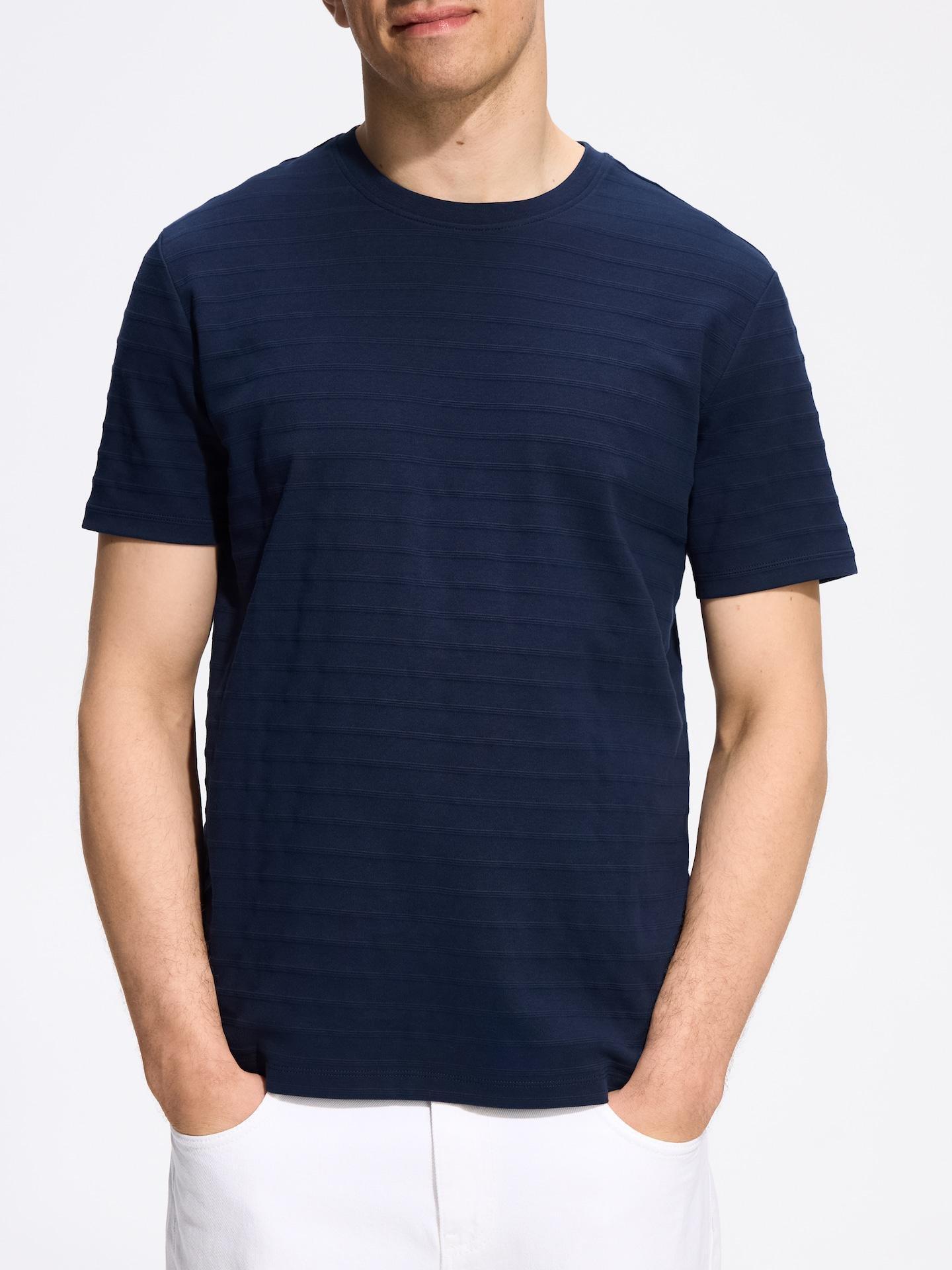 Navy Regular Fit Cotton T-Shirt, Navy, medium