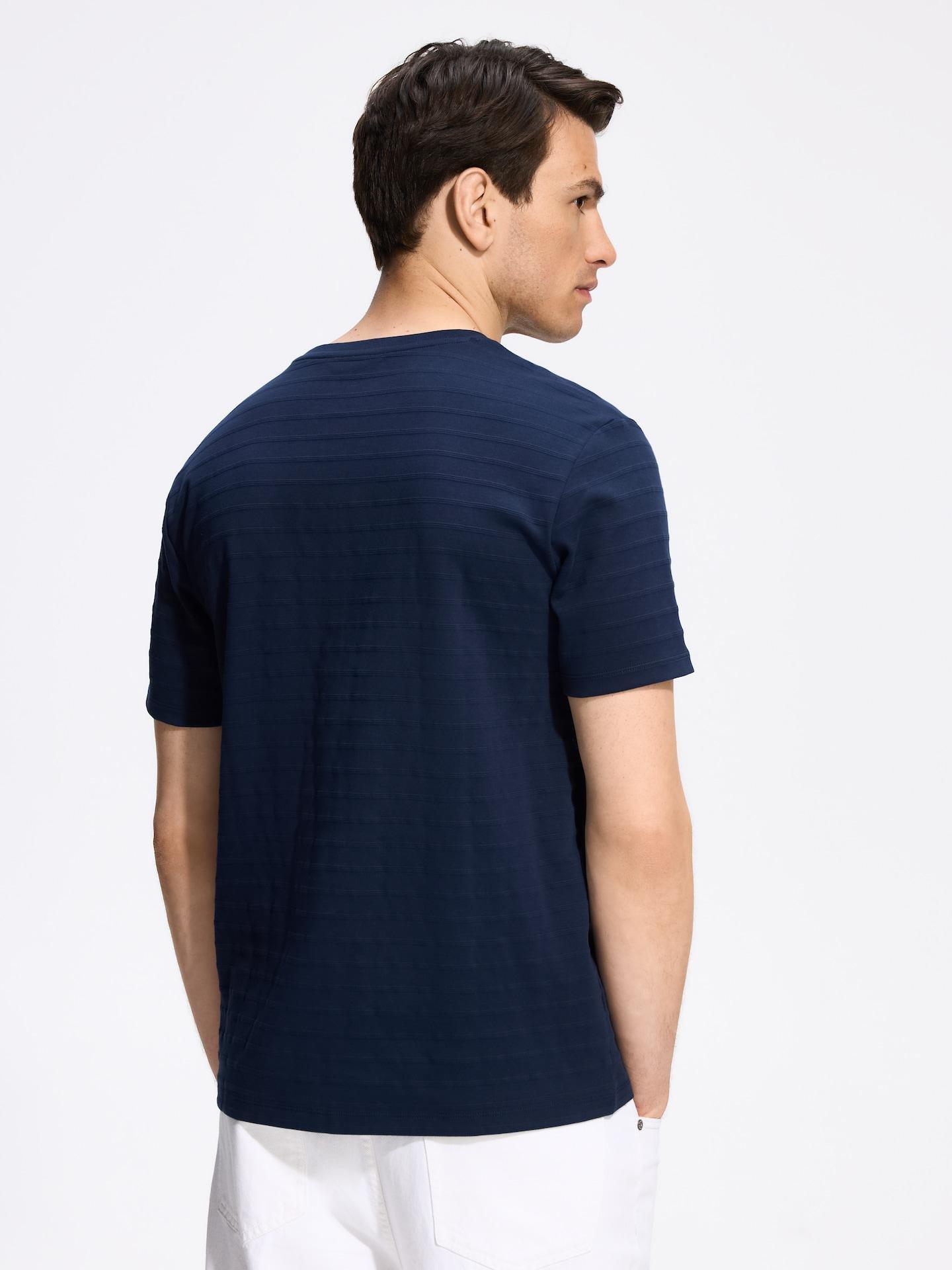 Navy Regular Fit Cotton T-Shirt, Navy, medium