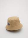 Reserved - Beige Embroidered Bucket Hat, Unisex Kids