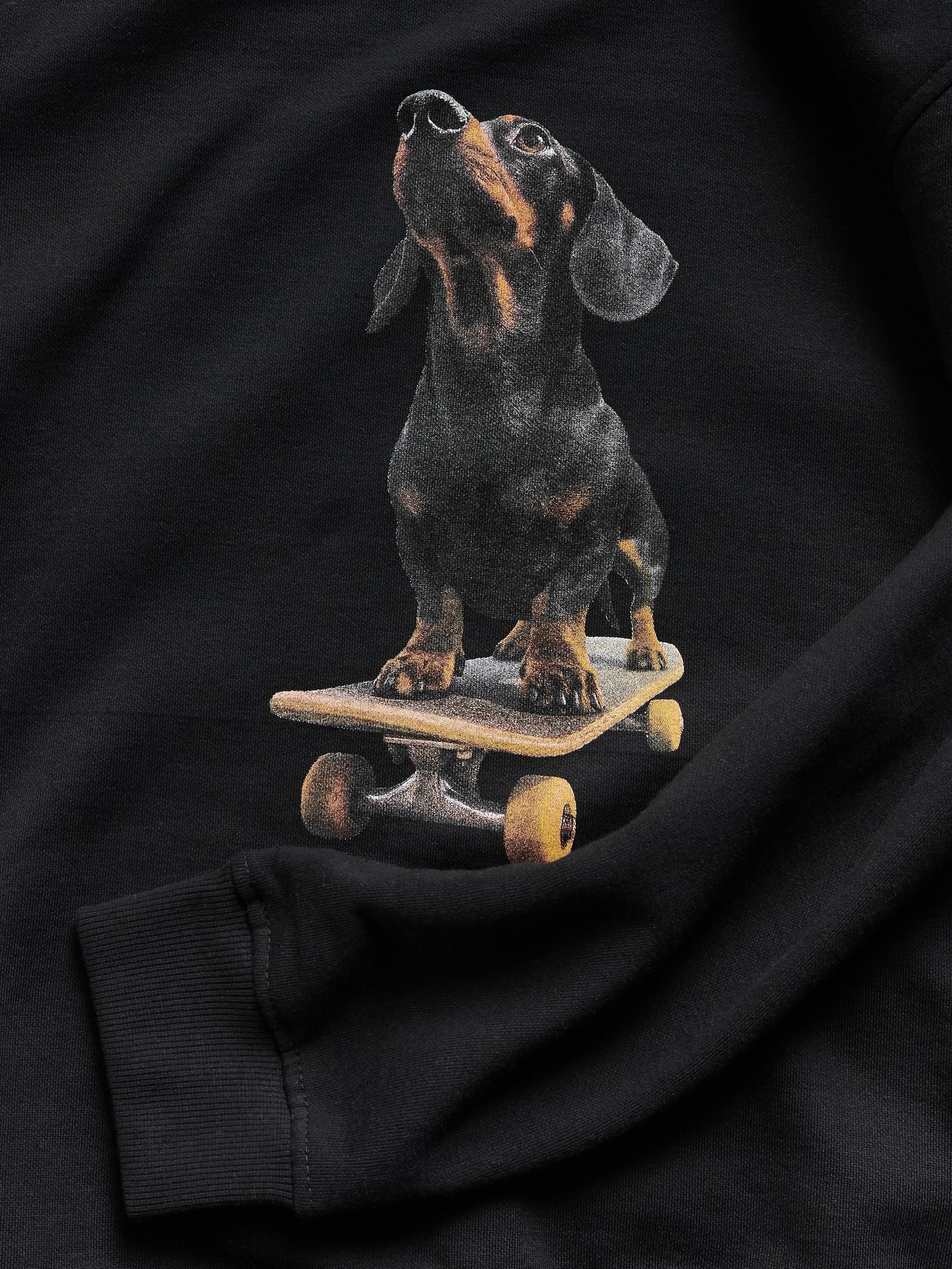 Black Printed Sweatshirt, Black, large image number 6