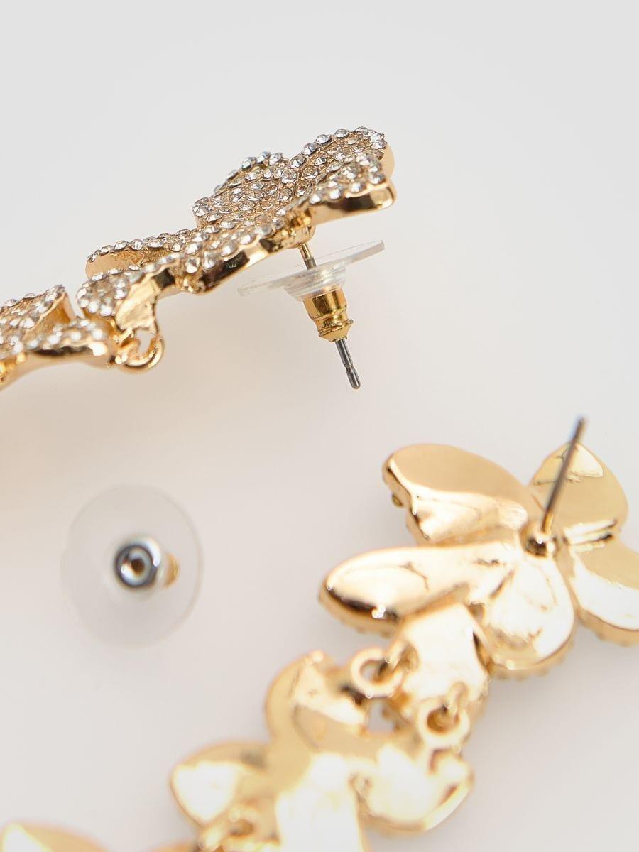 Gold Earrings, Golden, large image number 1