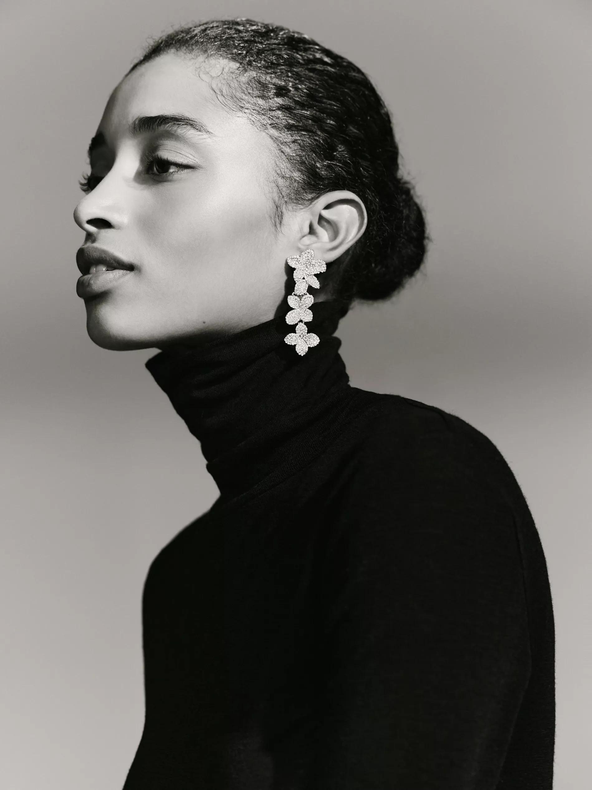 Gold Drop Earrings, Golden, large image number 4