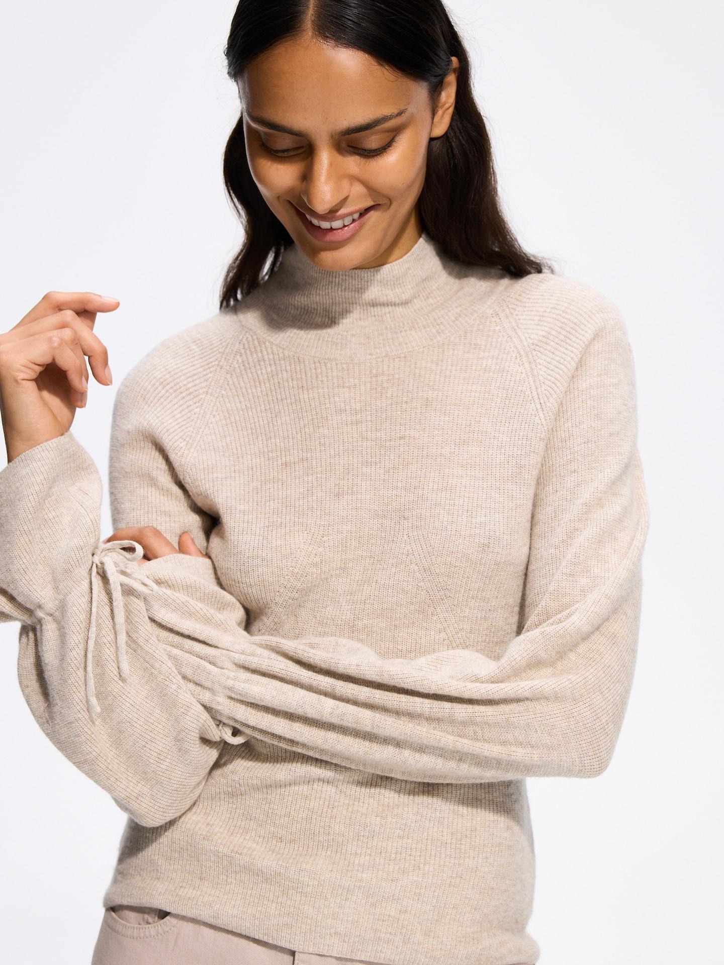 Beige Wool Blend Jumper, Beige, medium
