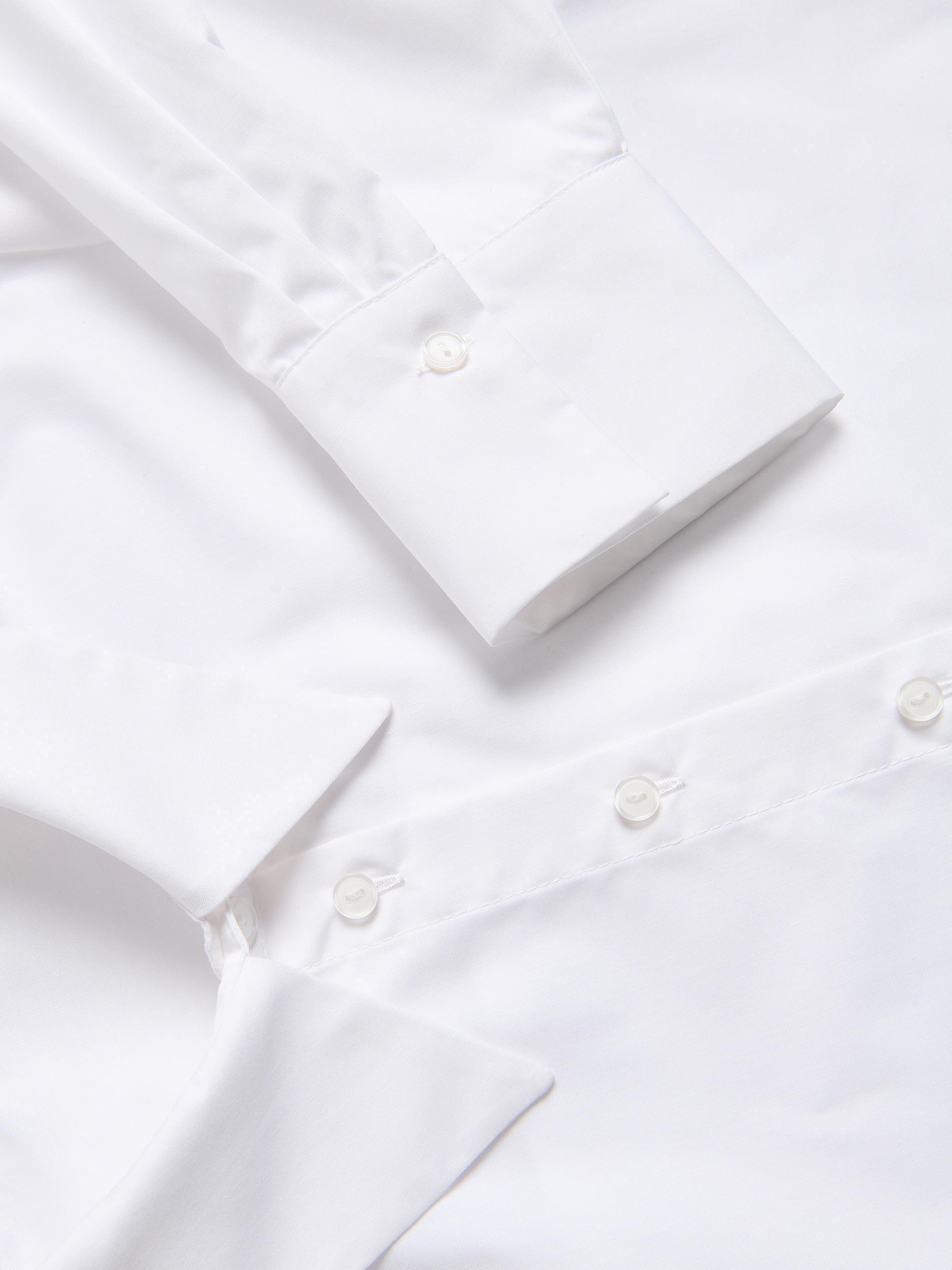 White Cropped Shirt, White, large image number 5