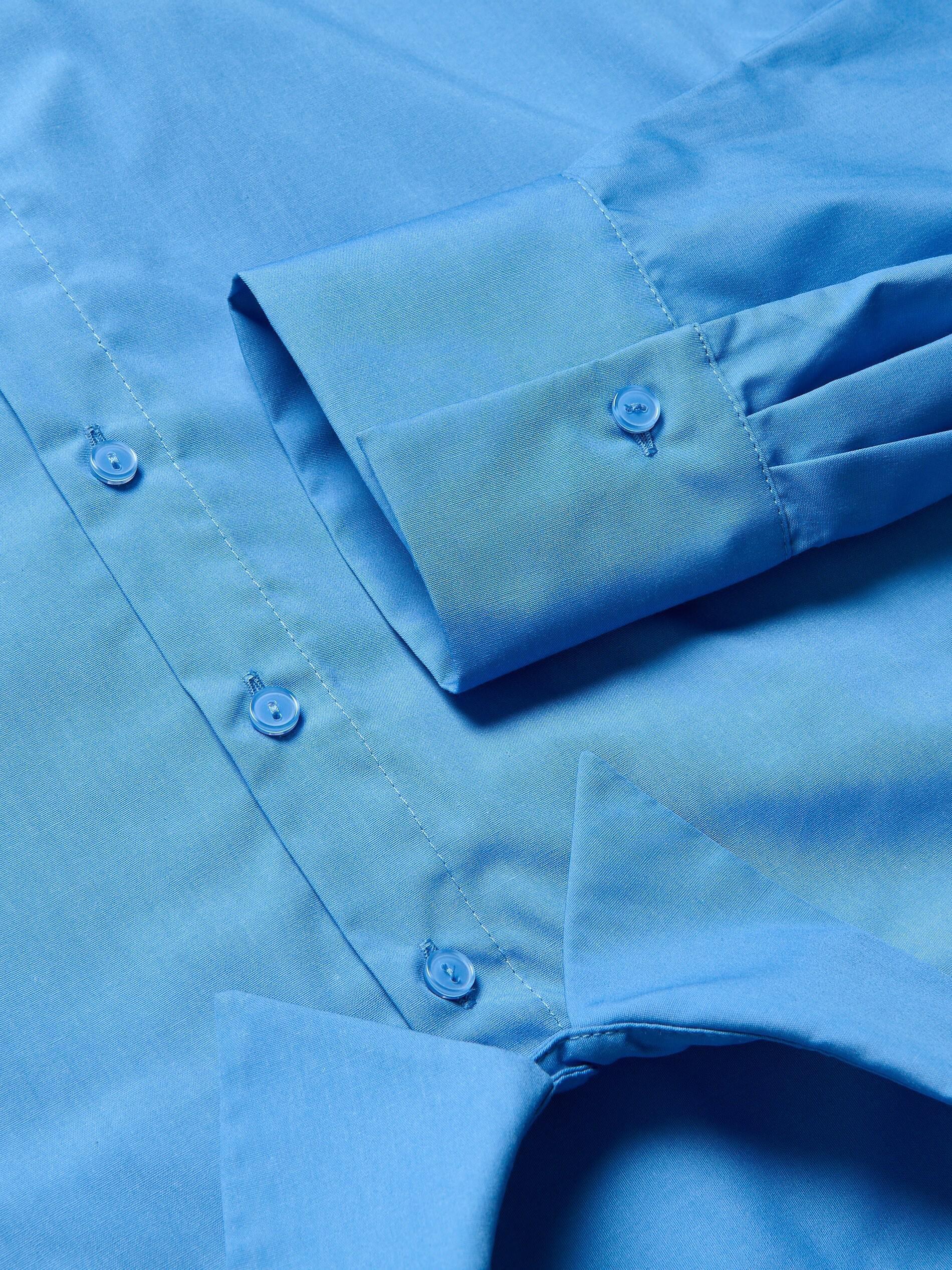 Blue Cropped Shirt, Blue, large image number 5
