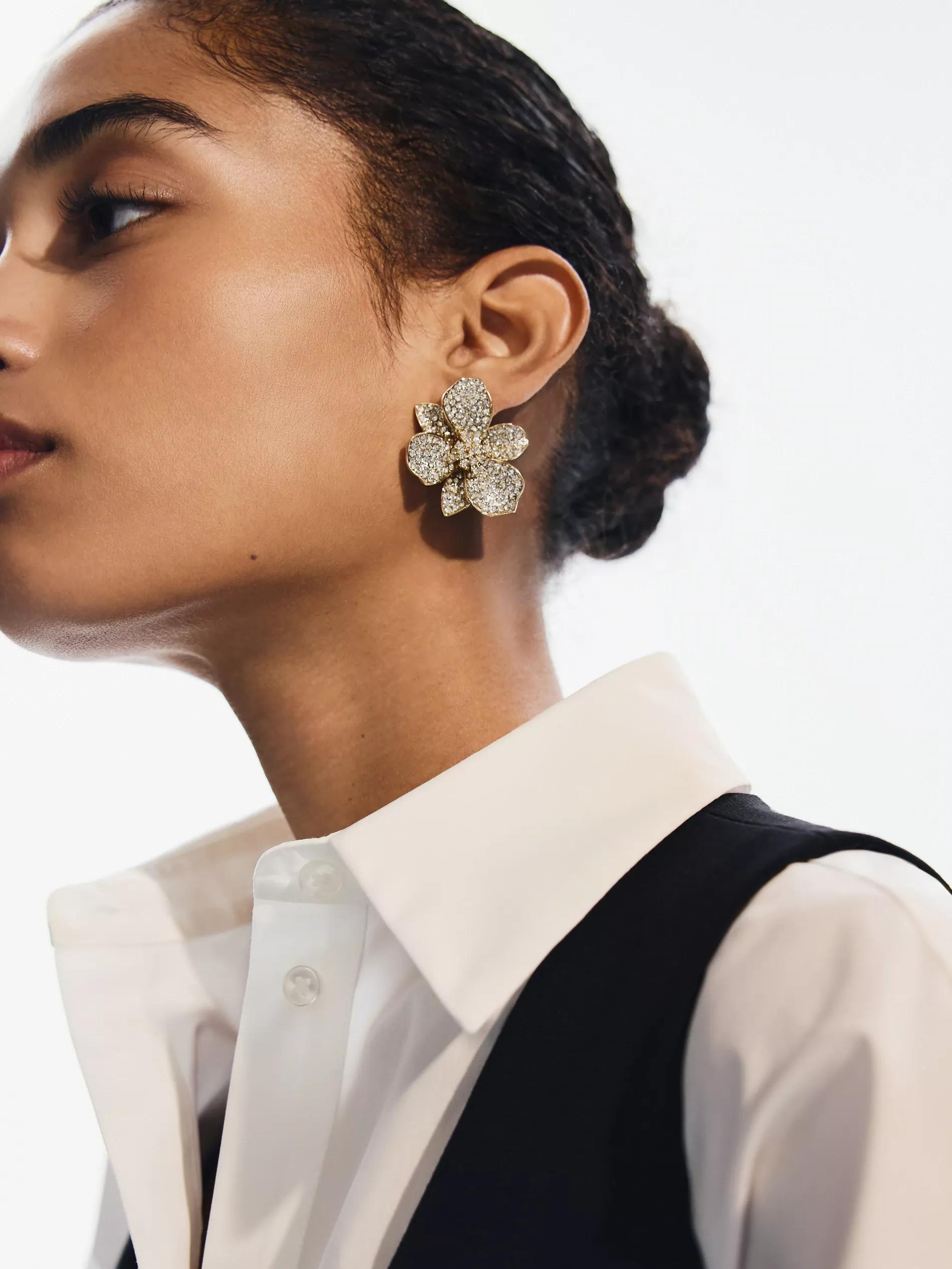 Gold Earrings, Golden, large image number 0