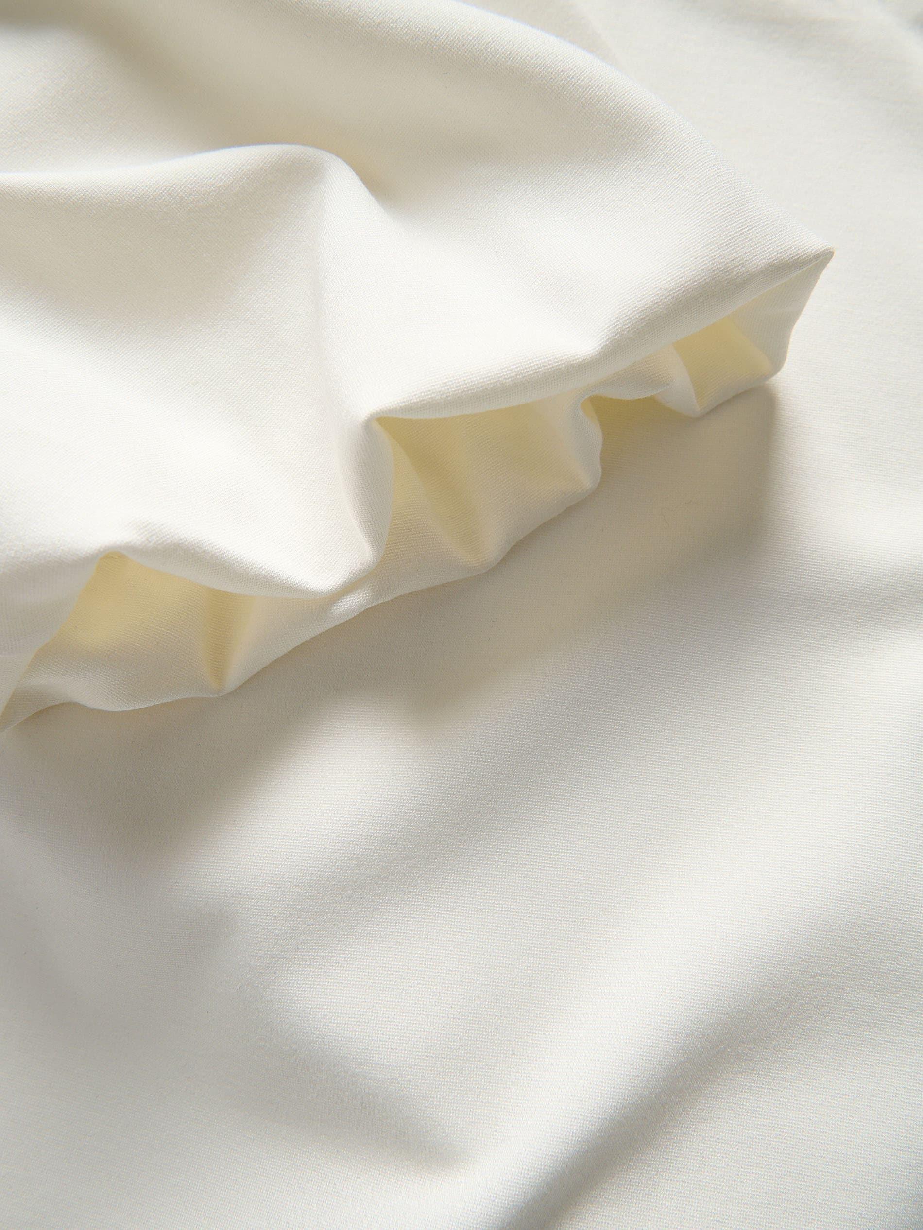 Cream T-Shirt With Puff Sleeves, Ivory, large image number 5