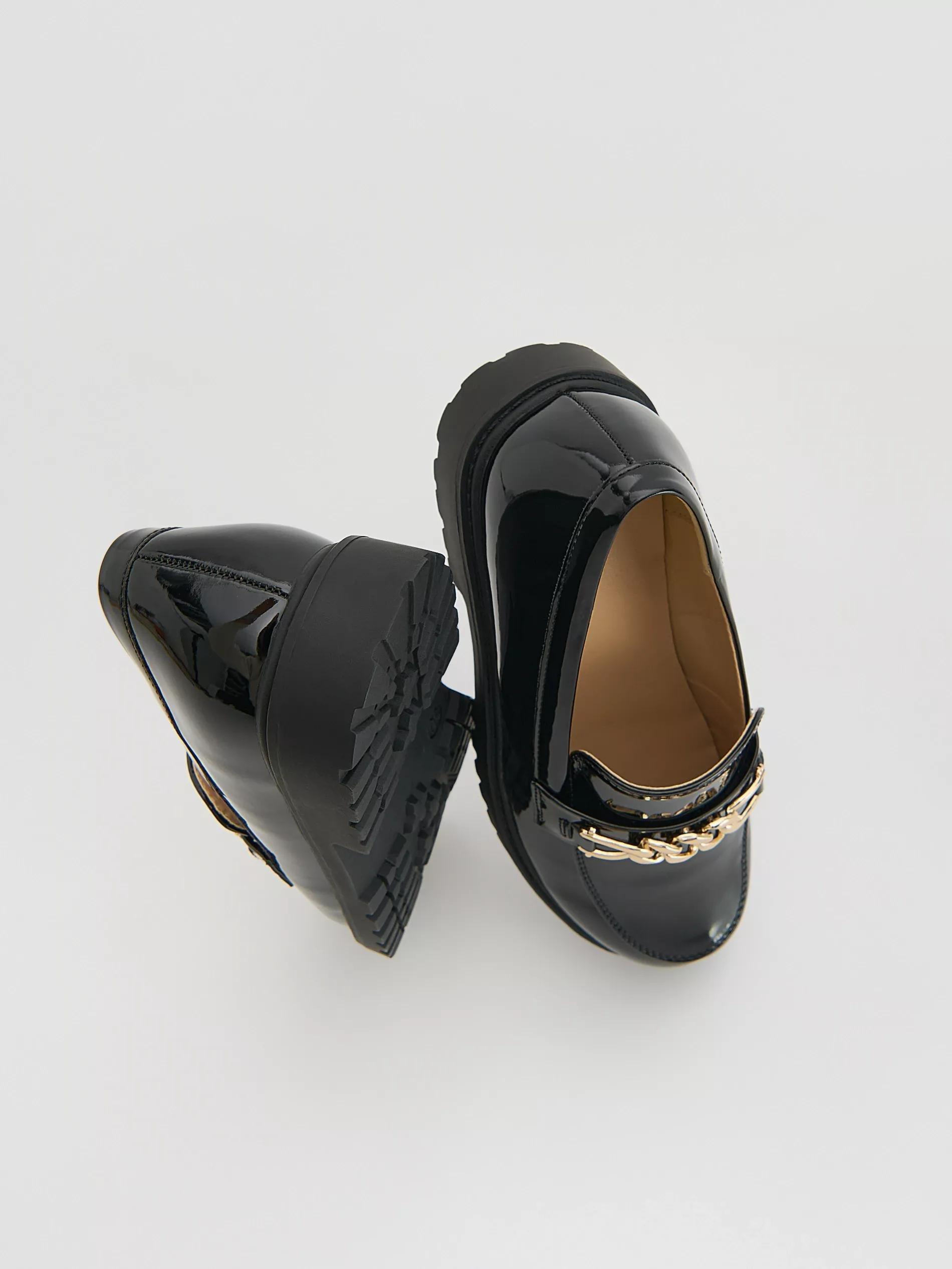 BLACK Loafers with buckle, Black, medium