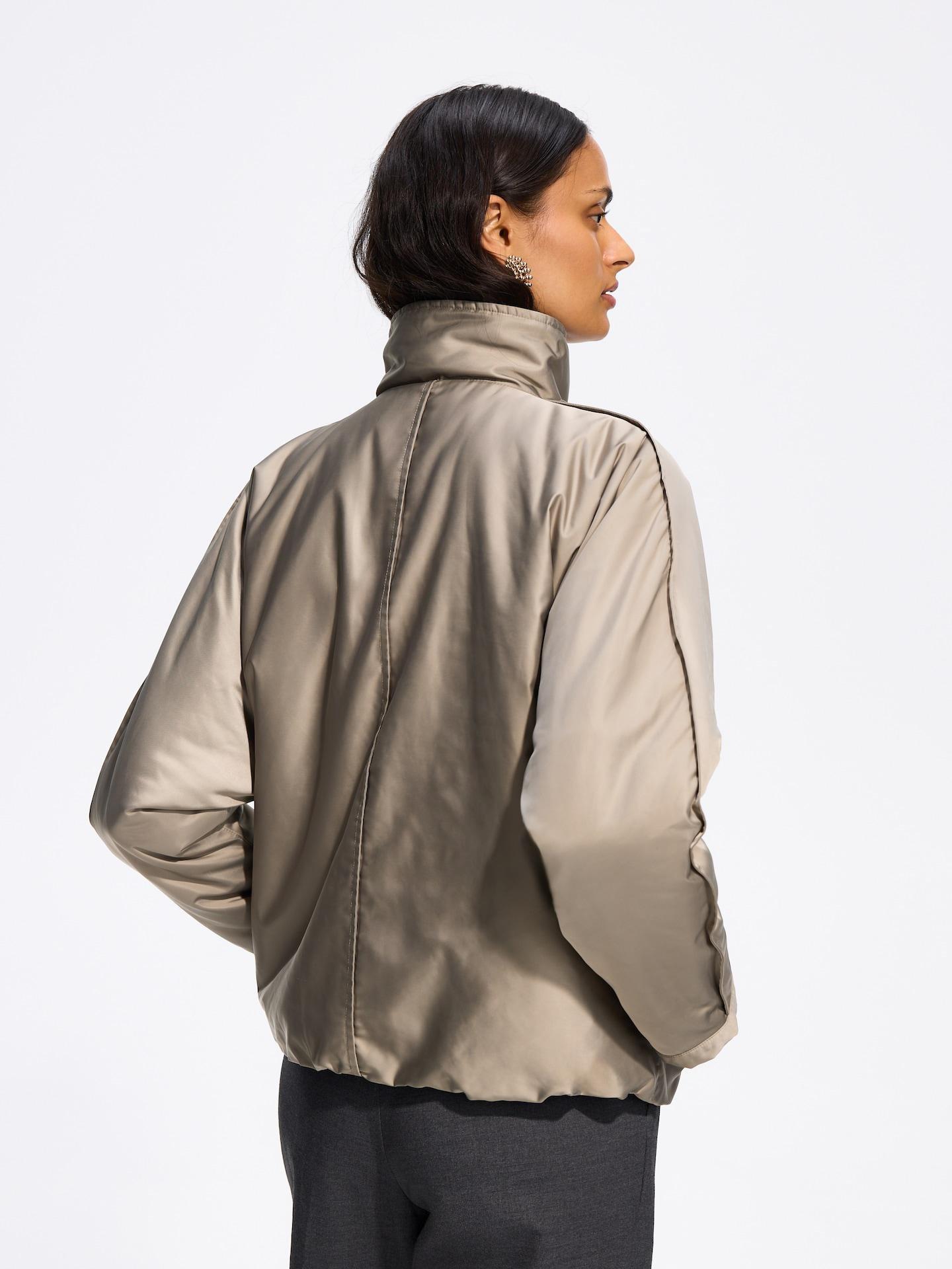 Green Jacket With Stand Up Collar, Brown, large image number 4
