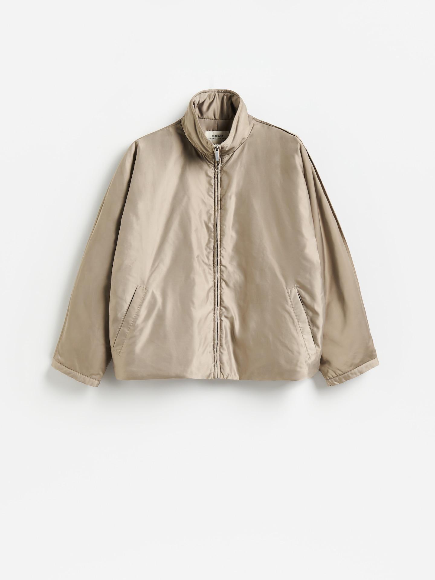 Green Jacket With Stand Up Collar, Brown, large image number 5