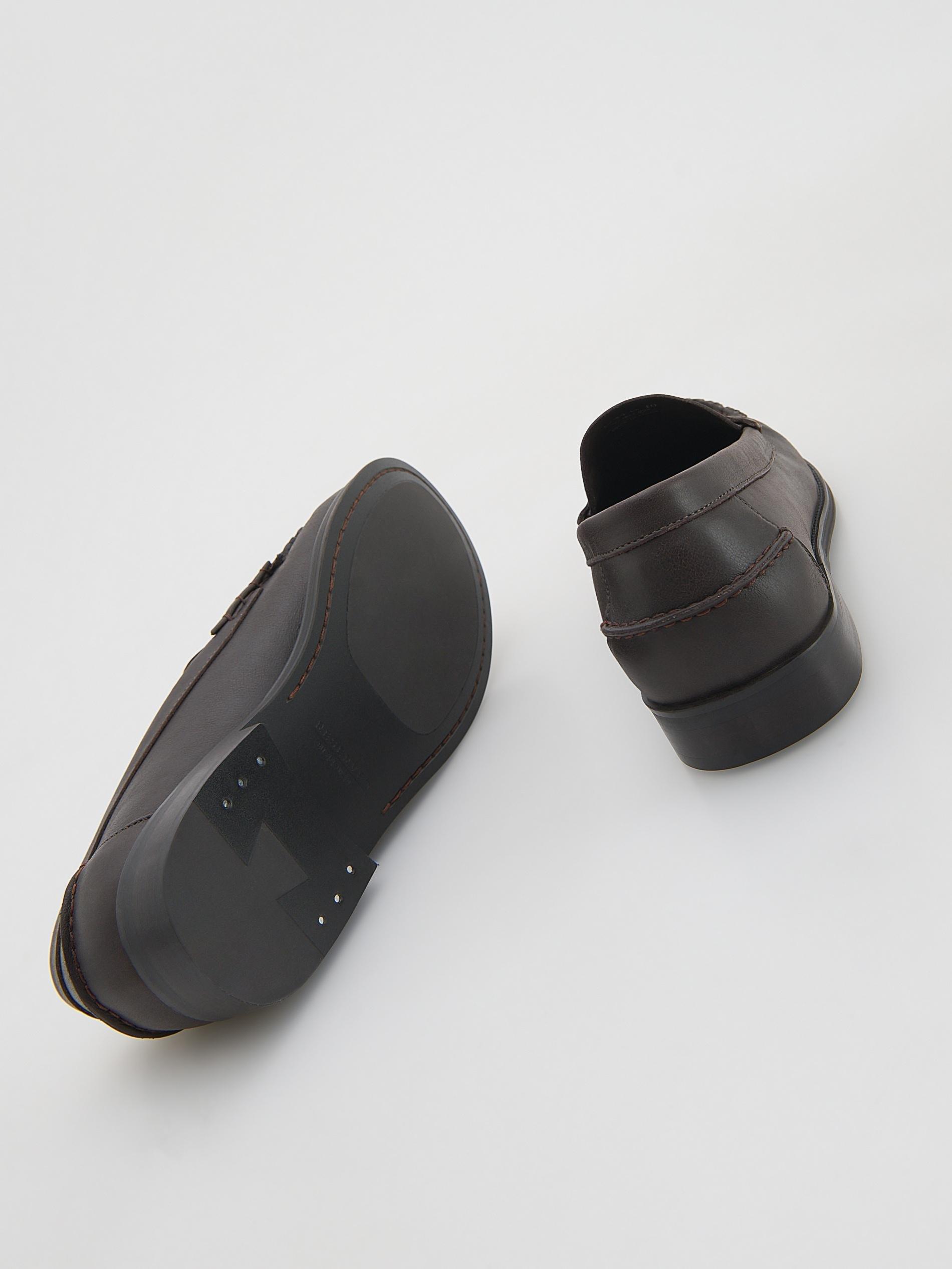 Brown Leather Loafers, Brown, medium