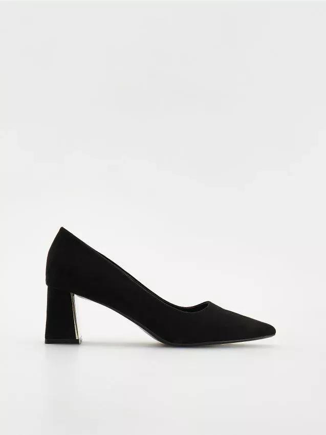 Black High-Heeled Pumps, , large image number 0