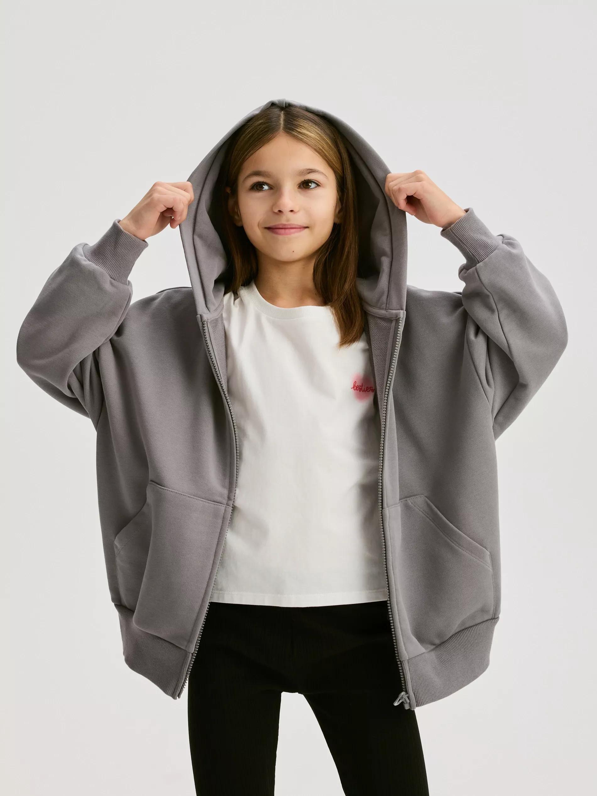 Grey Sports Blouse With Embroidery, , medium