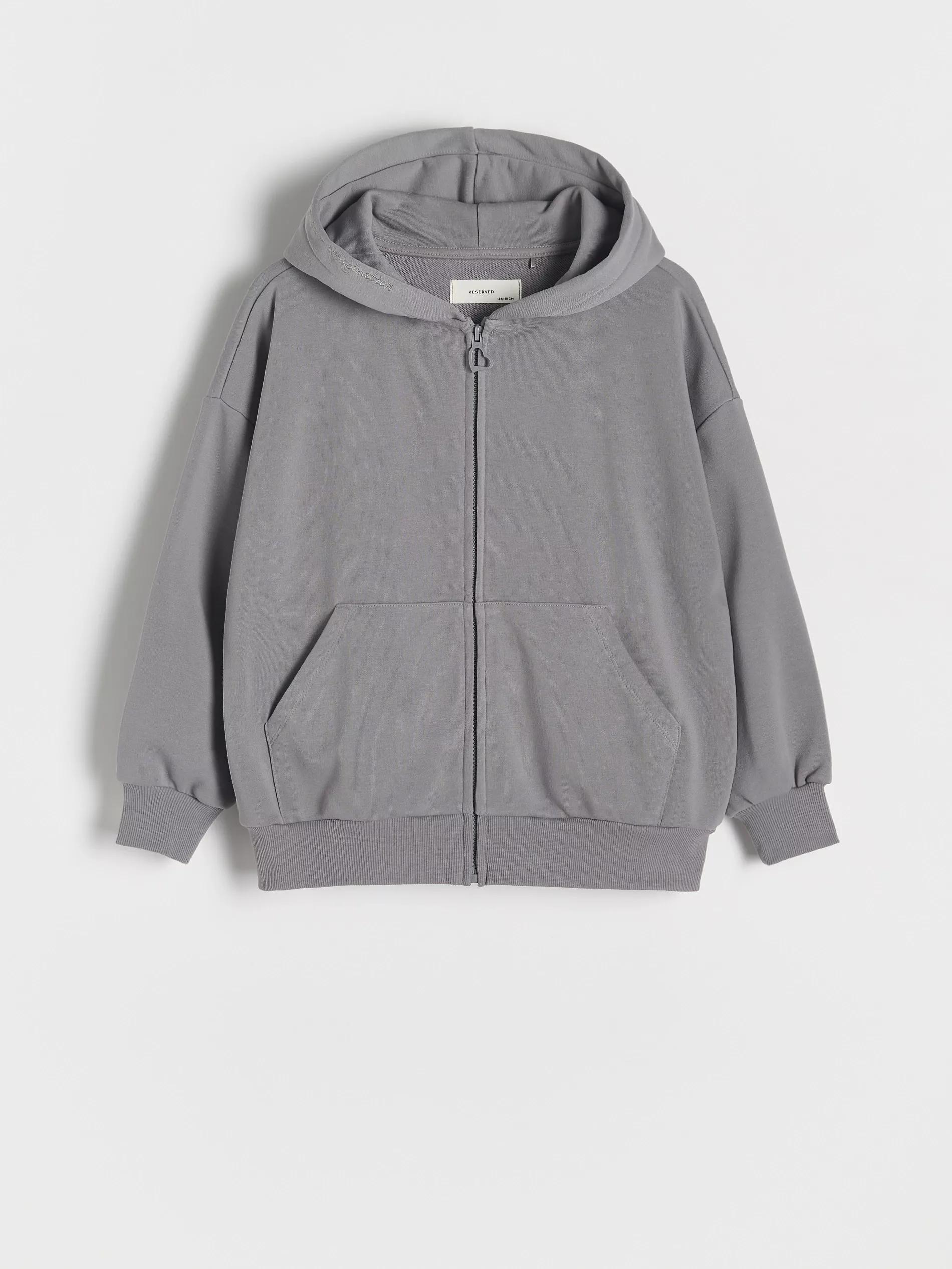 Grey Sweatshirt With Embroidery Detailing, , large image number 2