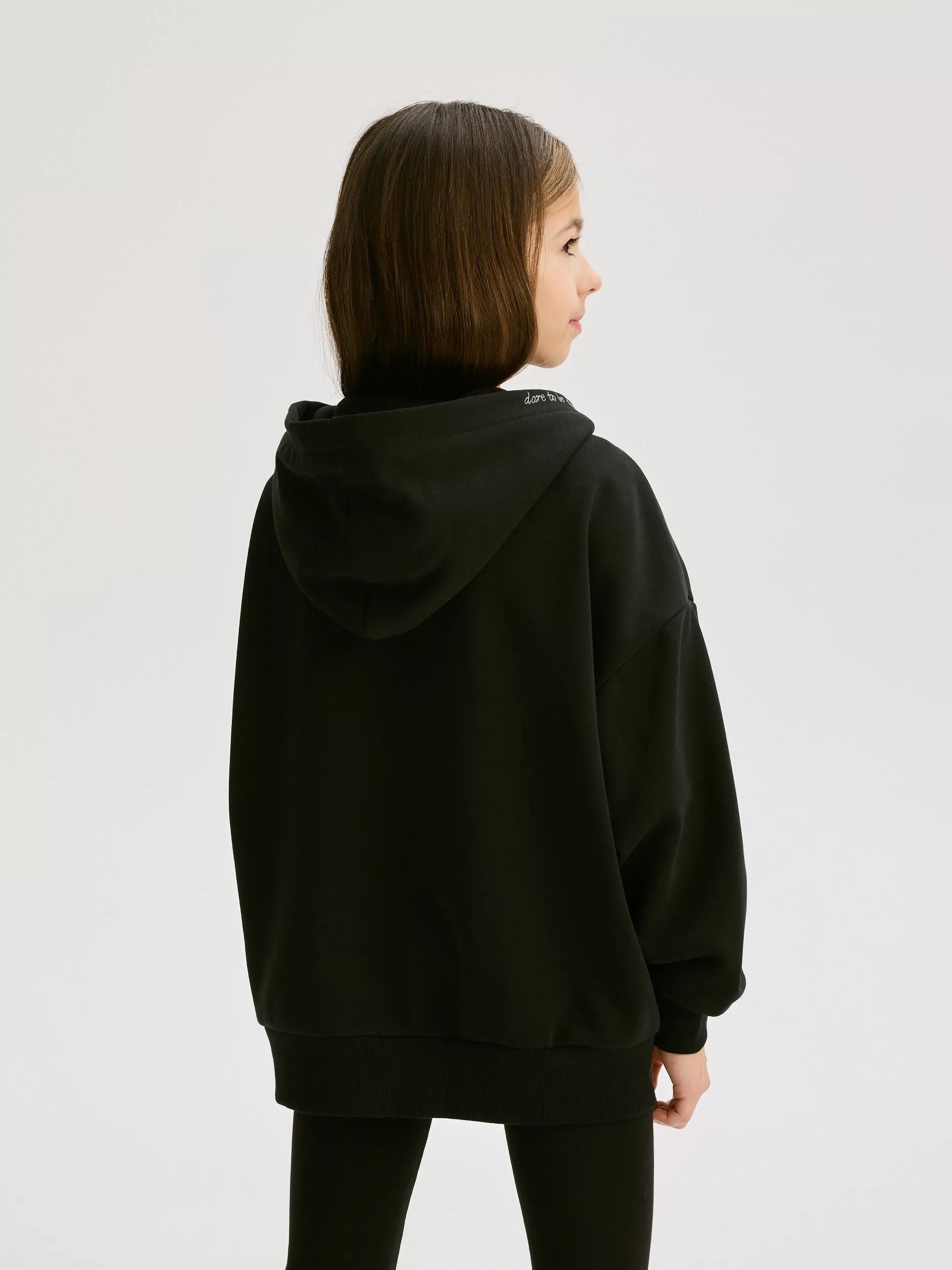 Black Sports Blouse With Embroidery, , large image number 3