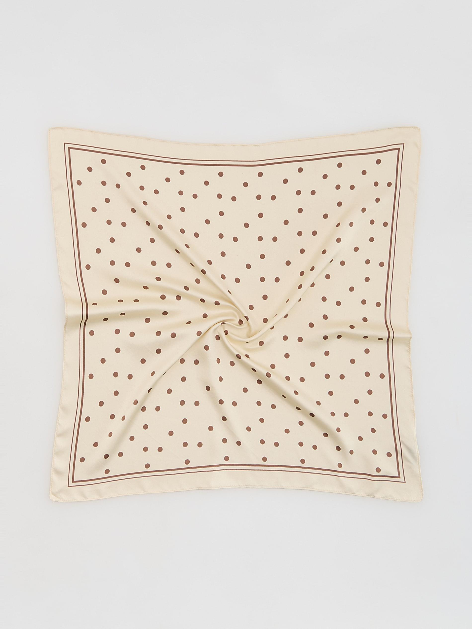 Beige Patterned Neckerchief, Ivory, large image number 3
