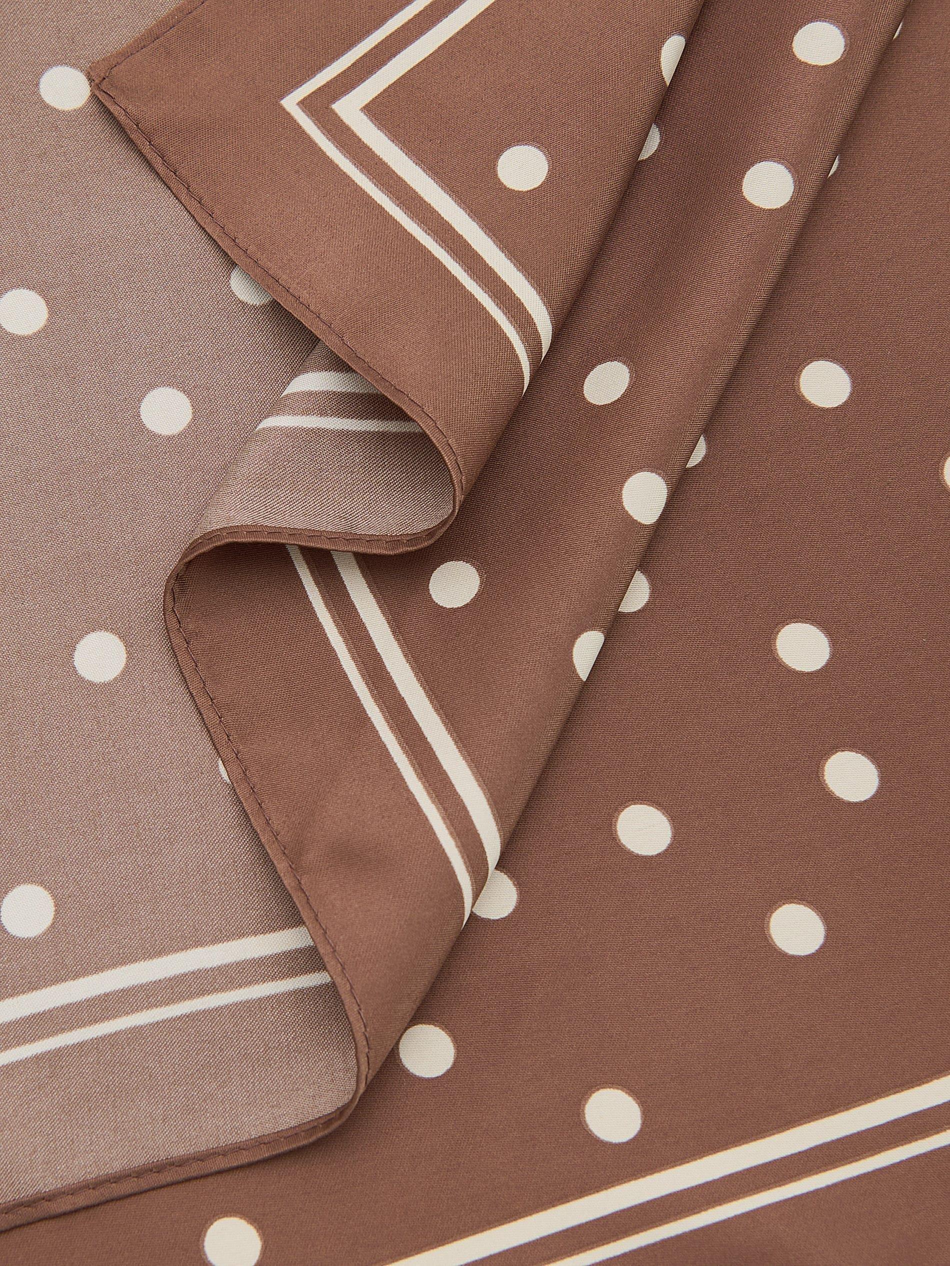 Brown Patterned Neckerchief, Brown, large image number 3