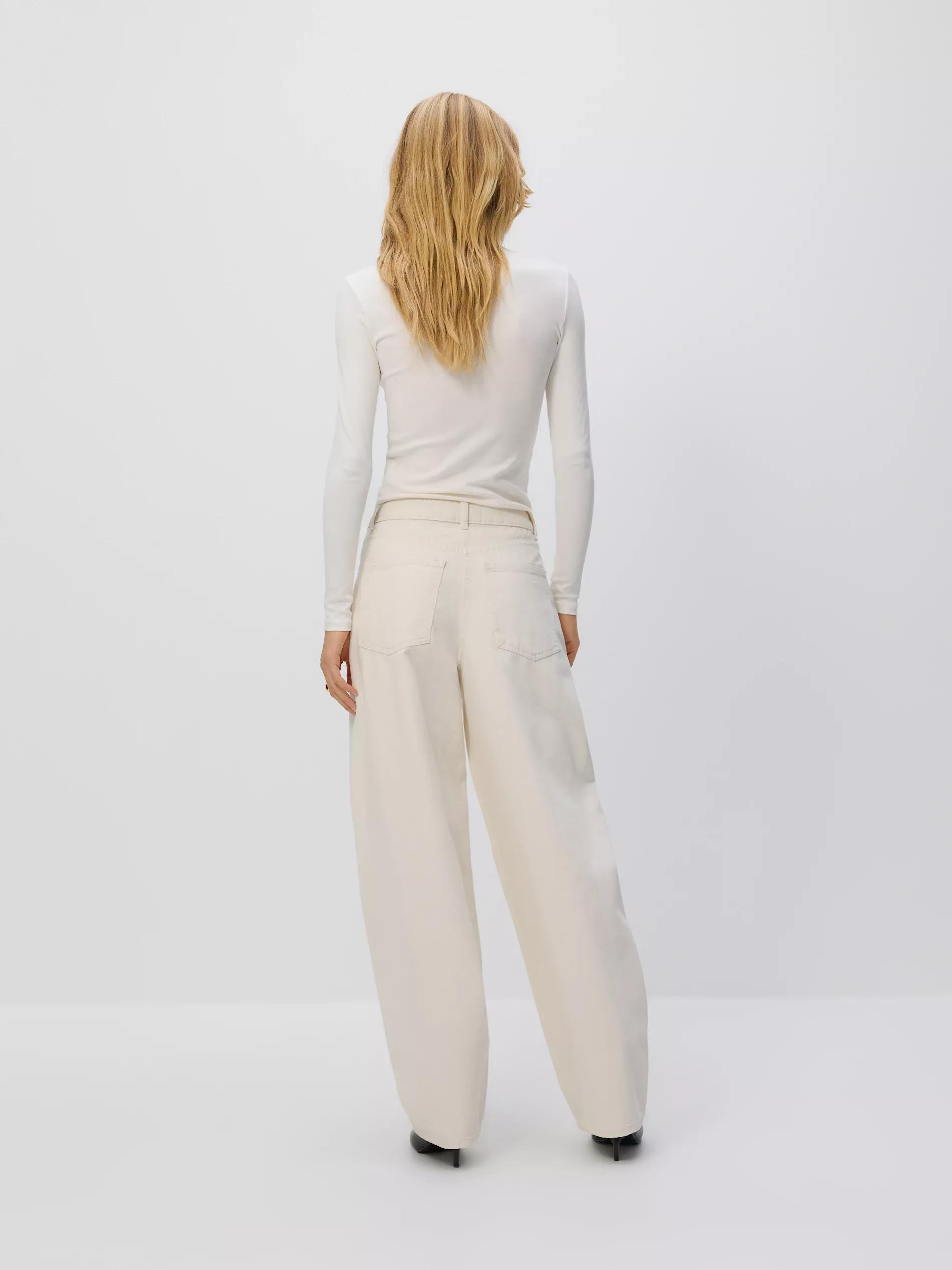 Beige Jeans Balloon Fit Jeans, Ivory, large image number 2