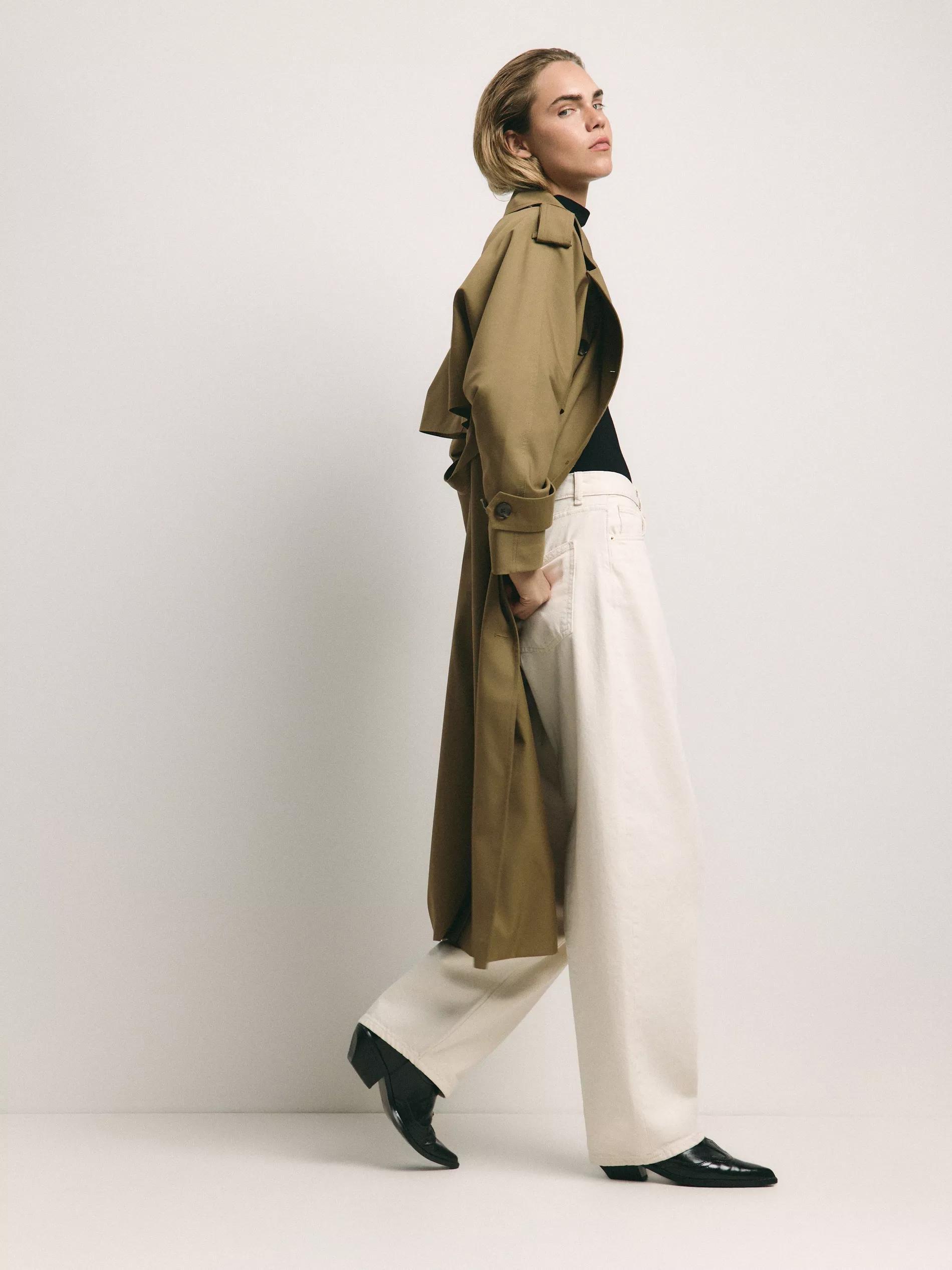 Beige Jeans Balloon Fit Jeans, Ivory, large image number 4