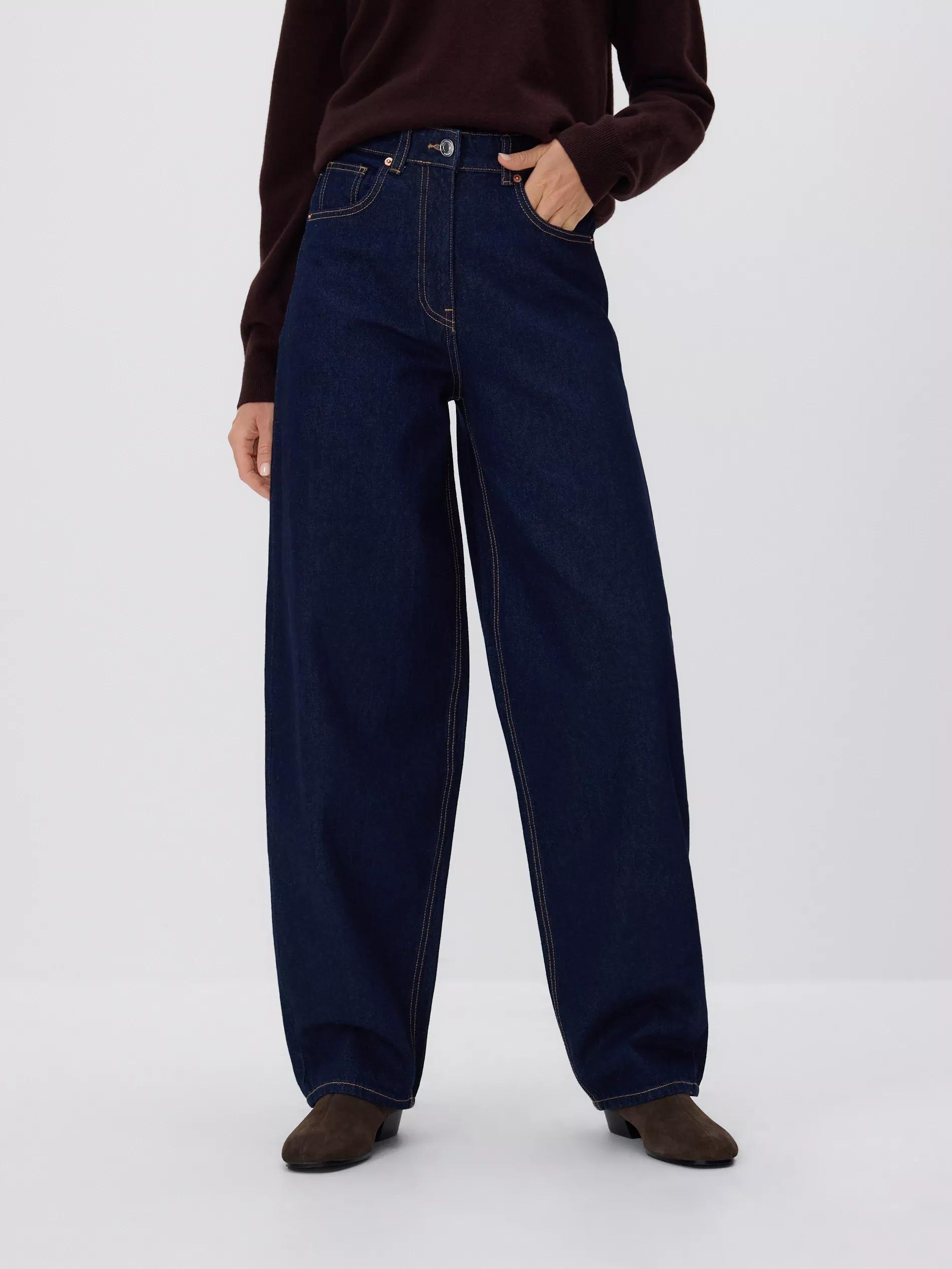 Navy Balloon Fit Jeans, Navy, large image number 0