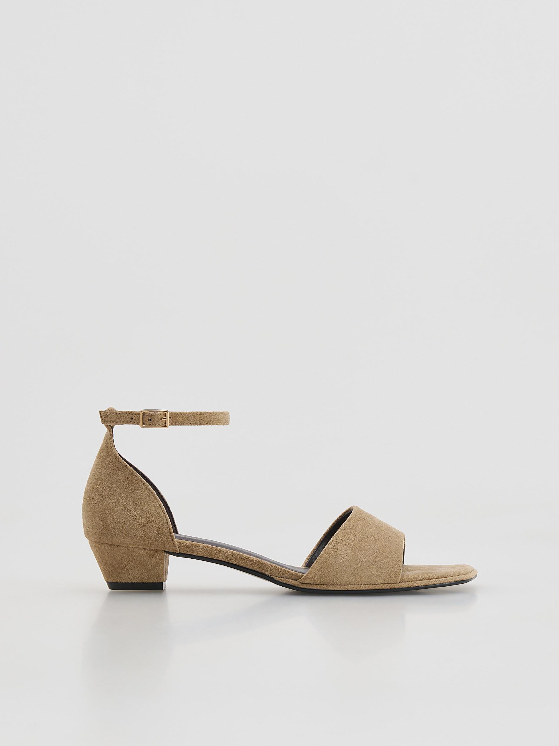 Beige Heeled Sandals, Beige, large image number 0